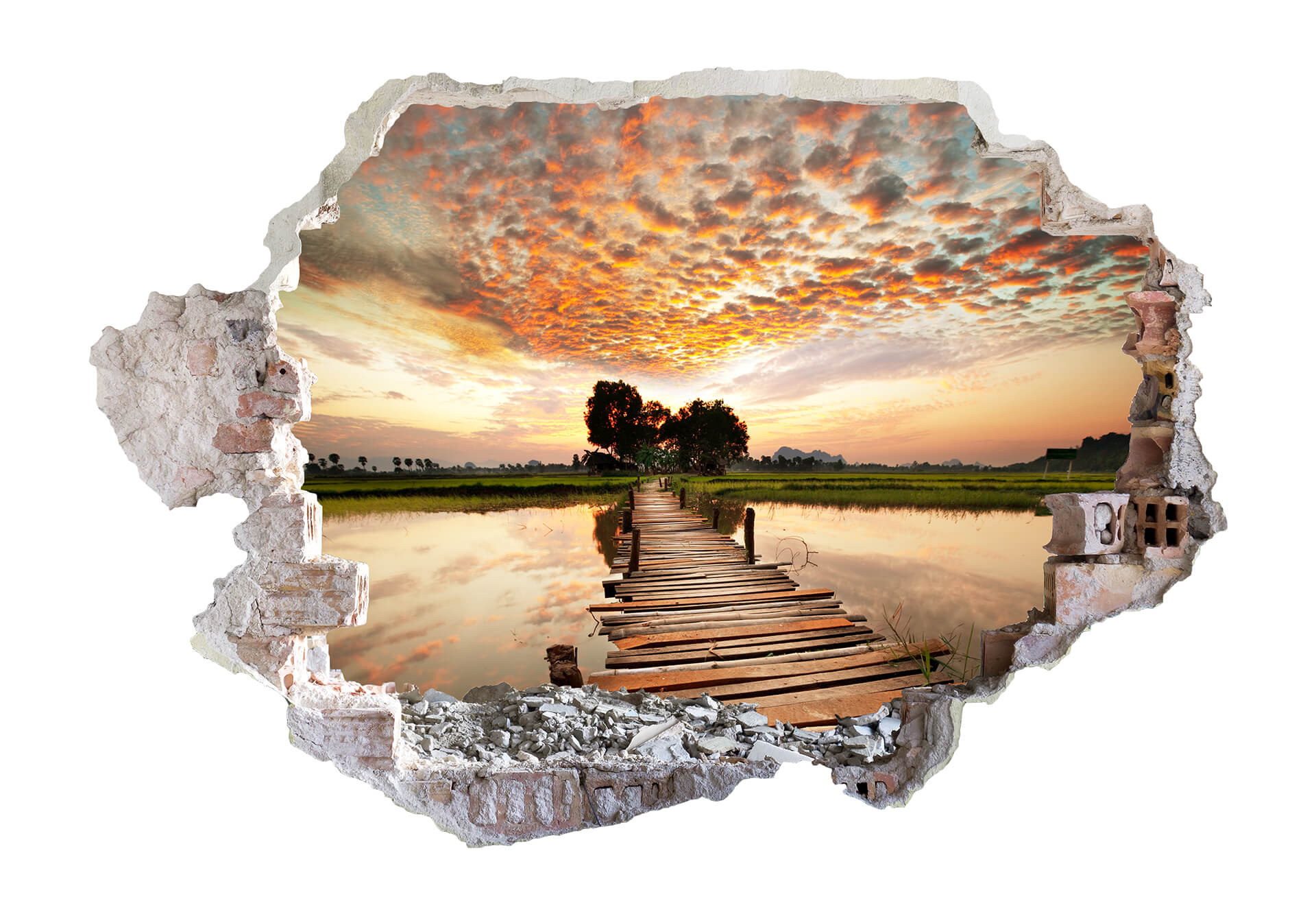 3D Wallsticker Til den anden side