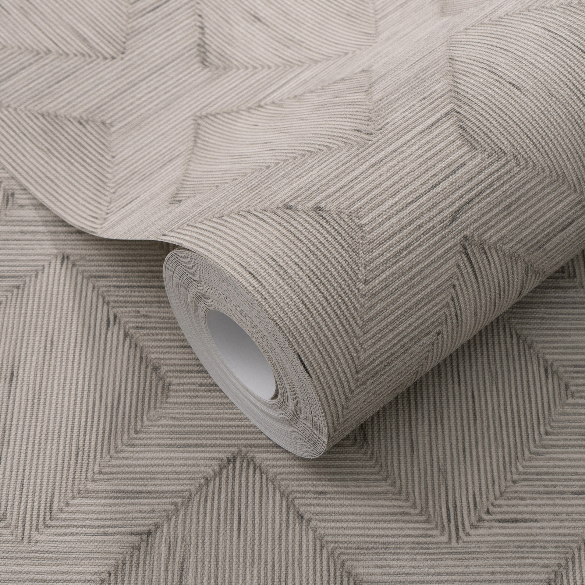 Vliesbehang, grafisch behang Secret Garden taupe