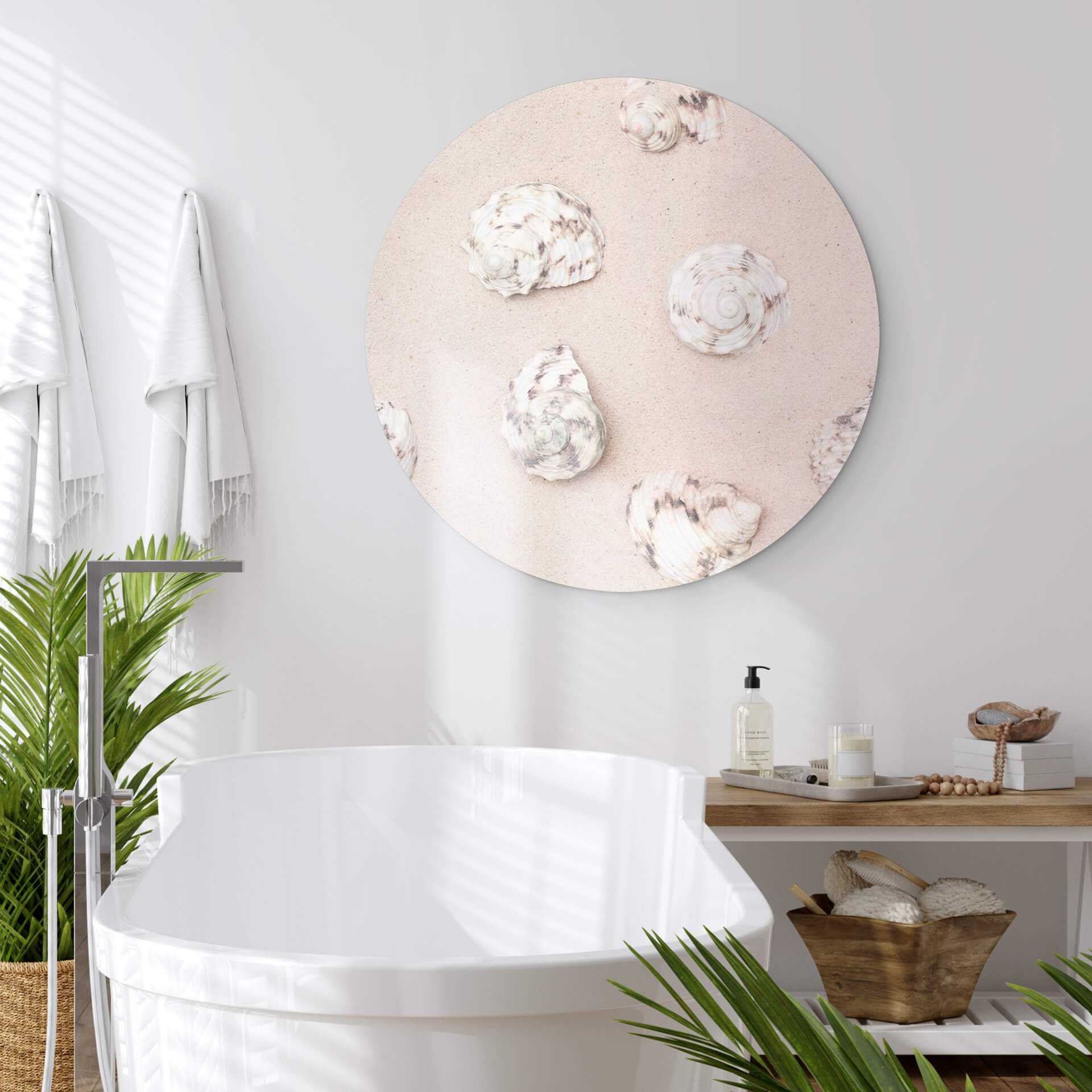 Tableau sur alu-Dibond rond 1X Studio - Sur la plage