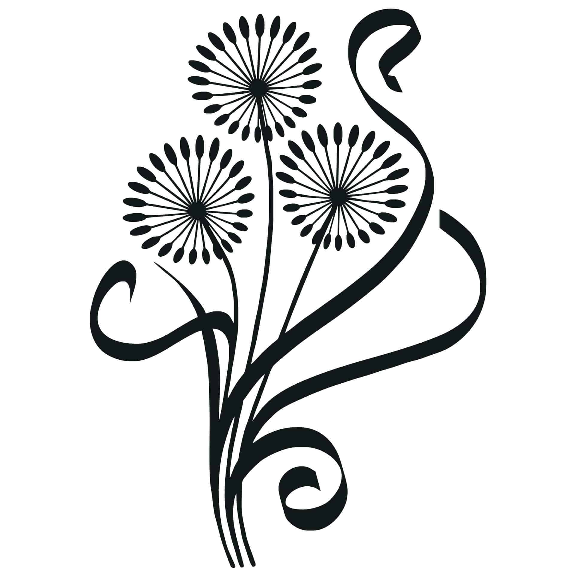Wallsticker Mælkebøtte Abstrakt