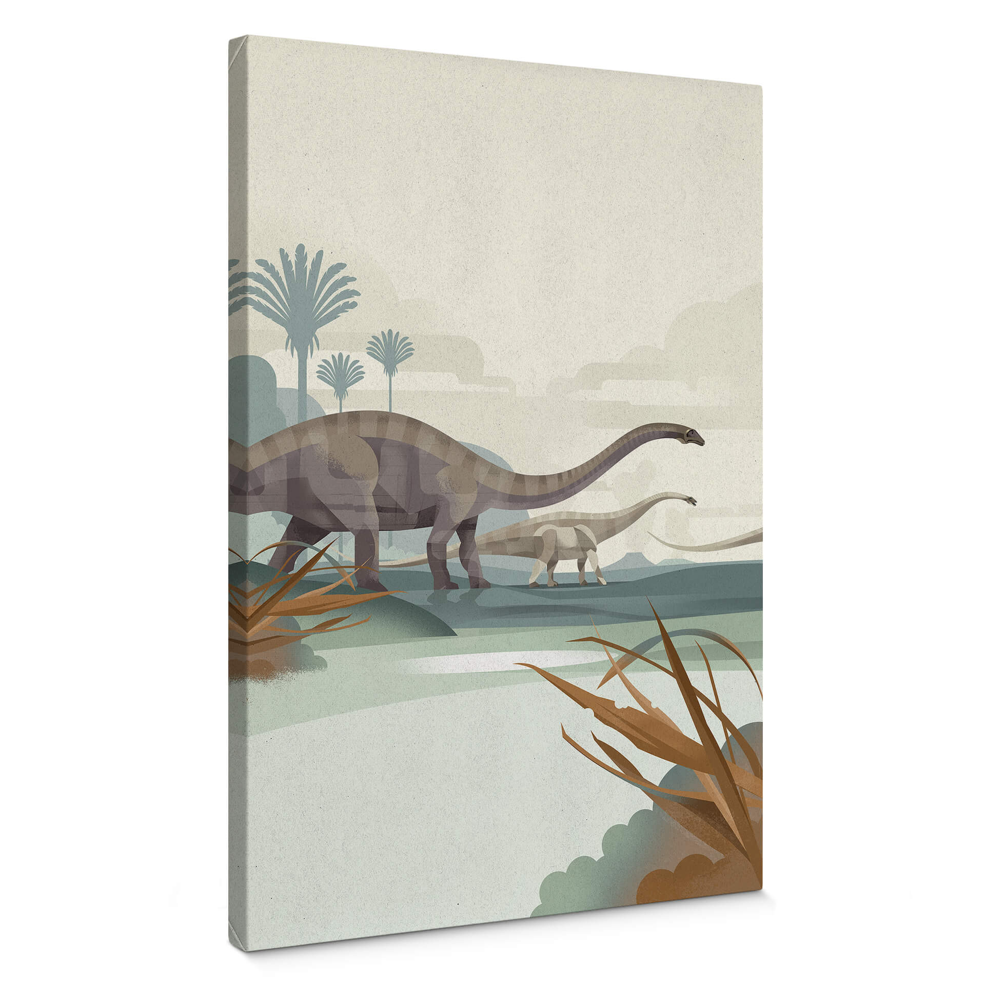 Brązowy obraz na płótnie - Diplodocus