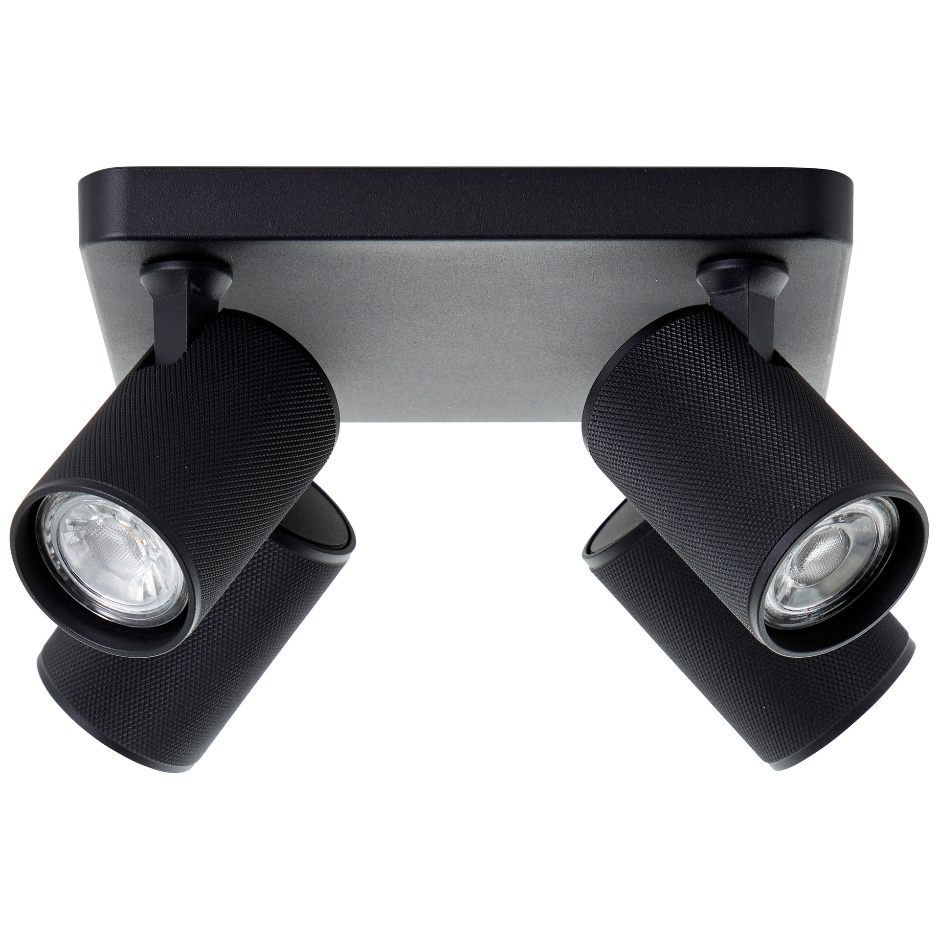 Spotbalken Leonardo, schwarz, 12,1 x 22 cm, Metall Deckenstrahler
