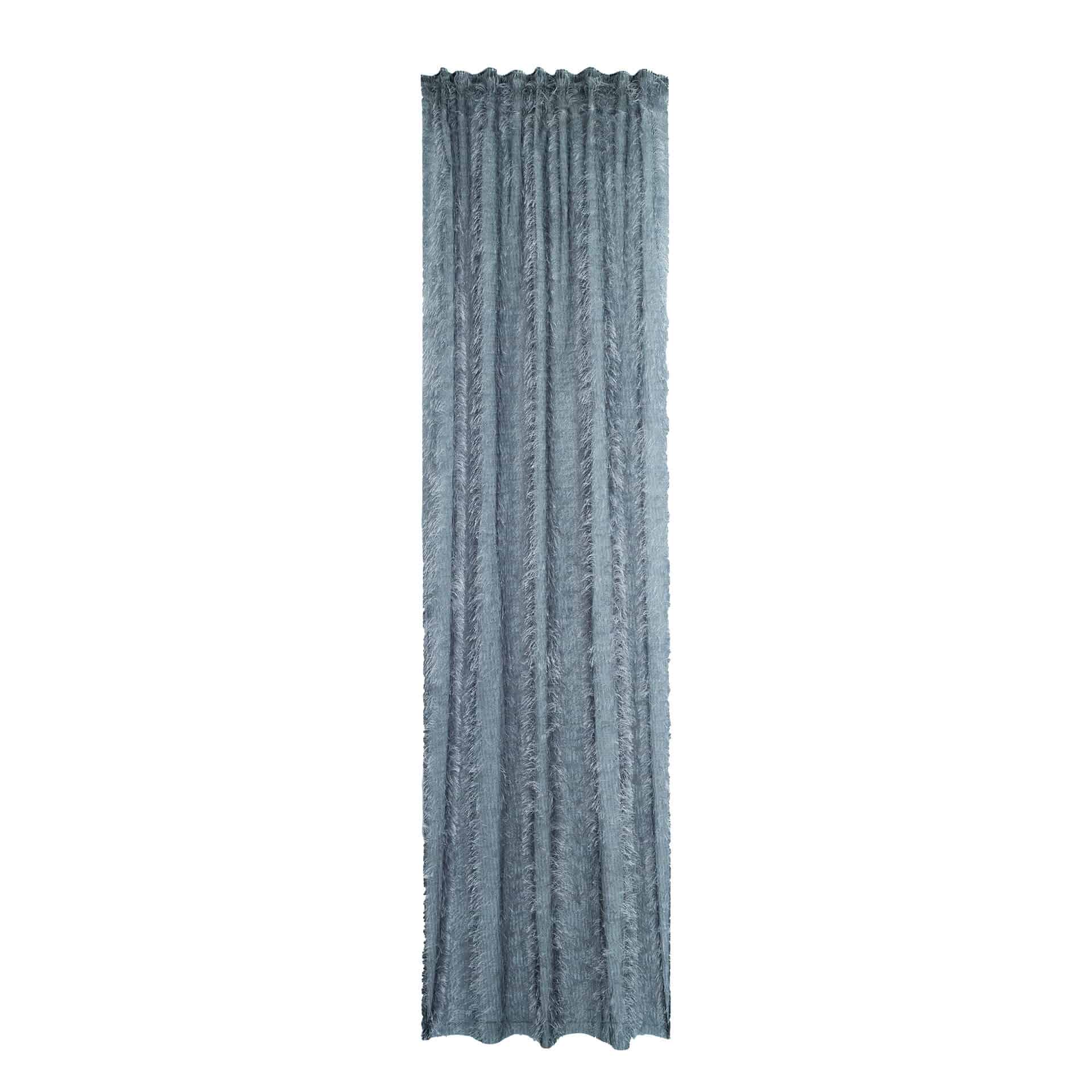 Homing Vorhang mit verdeckten Schlaufen Loik silber -  2.45 x 1.4 m