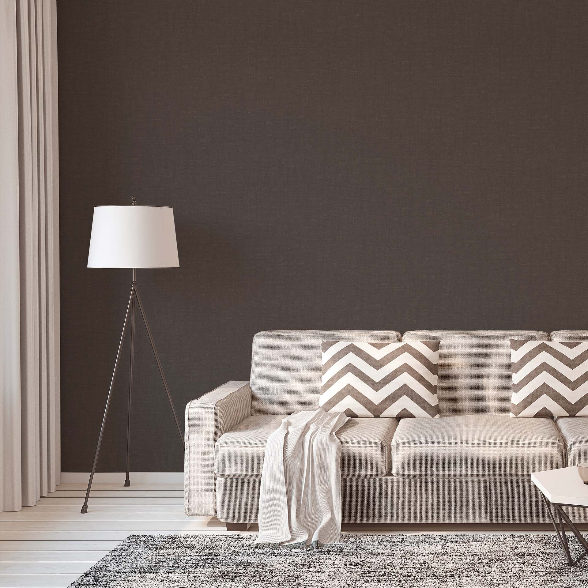 vliesbehang antraciet zwart - modern hoogwaardig woonkamer behang