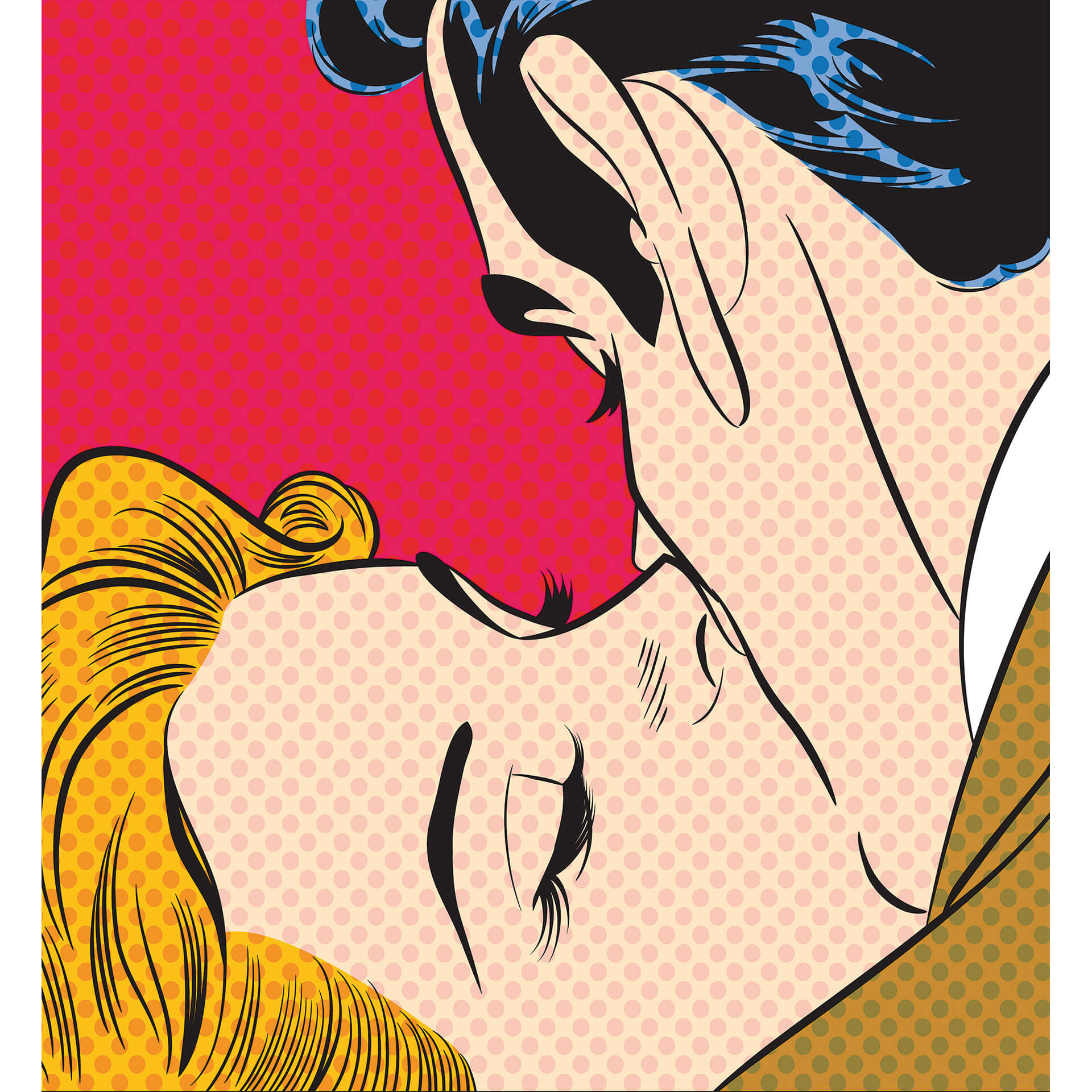 Fotobehang The Kissing Couple