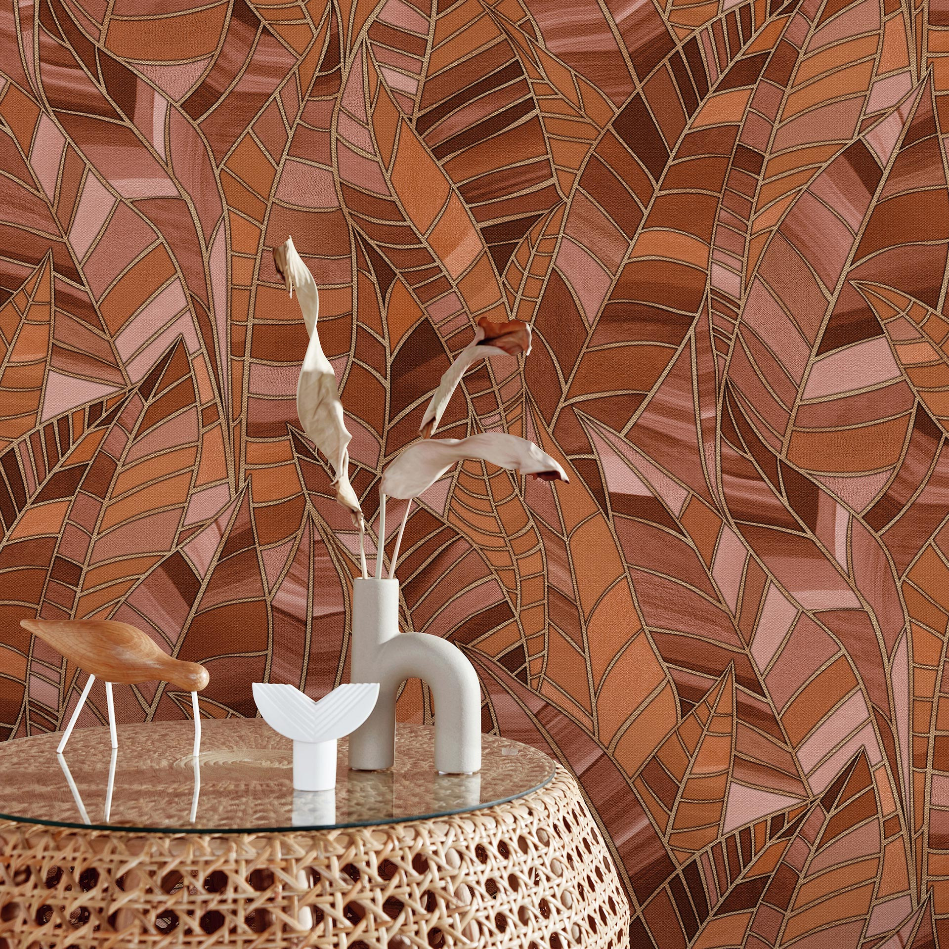 Vliesbehang SERENADE Elle Decoration 4, terracotta