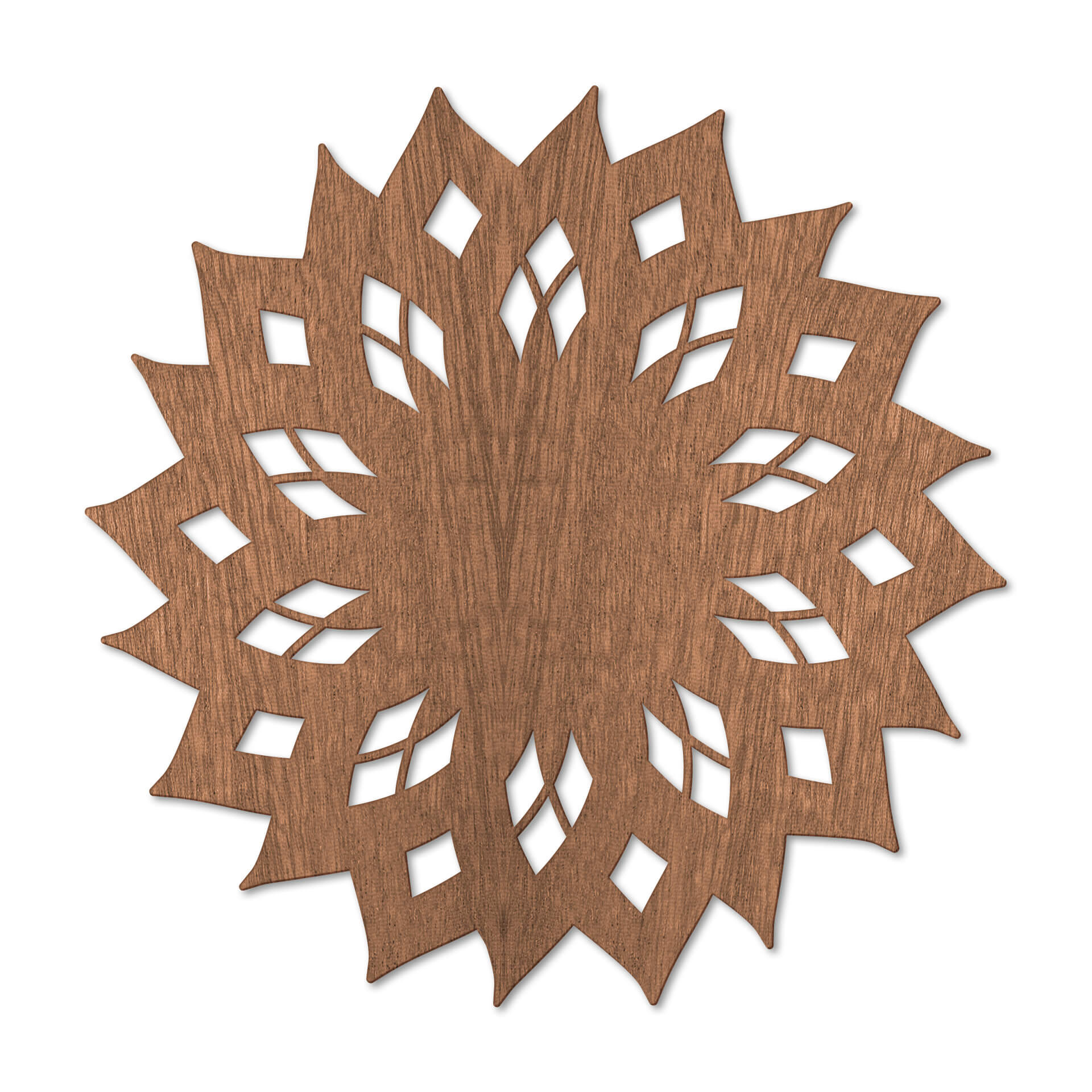 Wood Art Mahogany - Mandala Sun 02