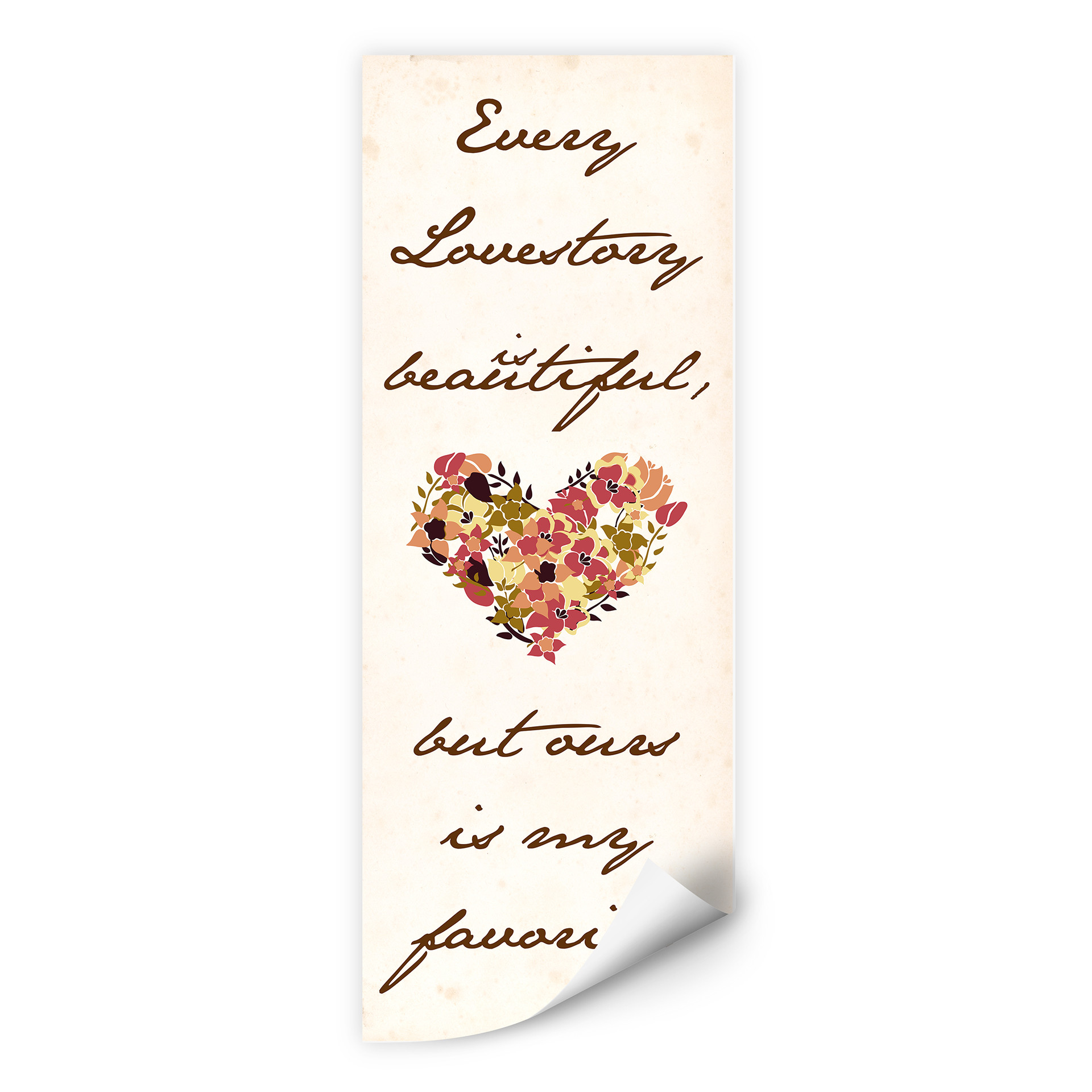Wallprint W - Every Lovestory is beautiful - Panorama