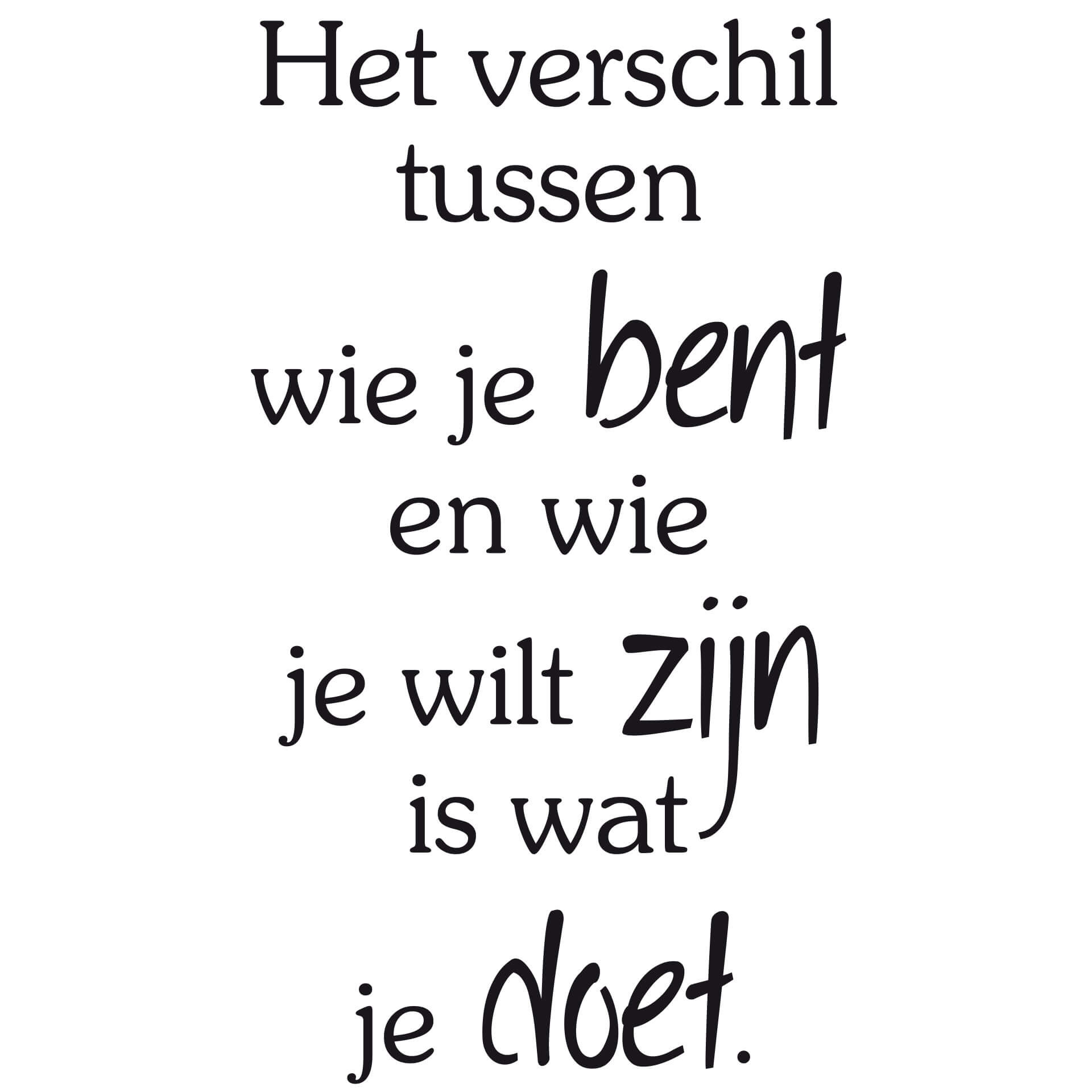 Wandtattoo Het verschil tussen...