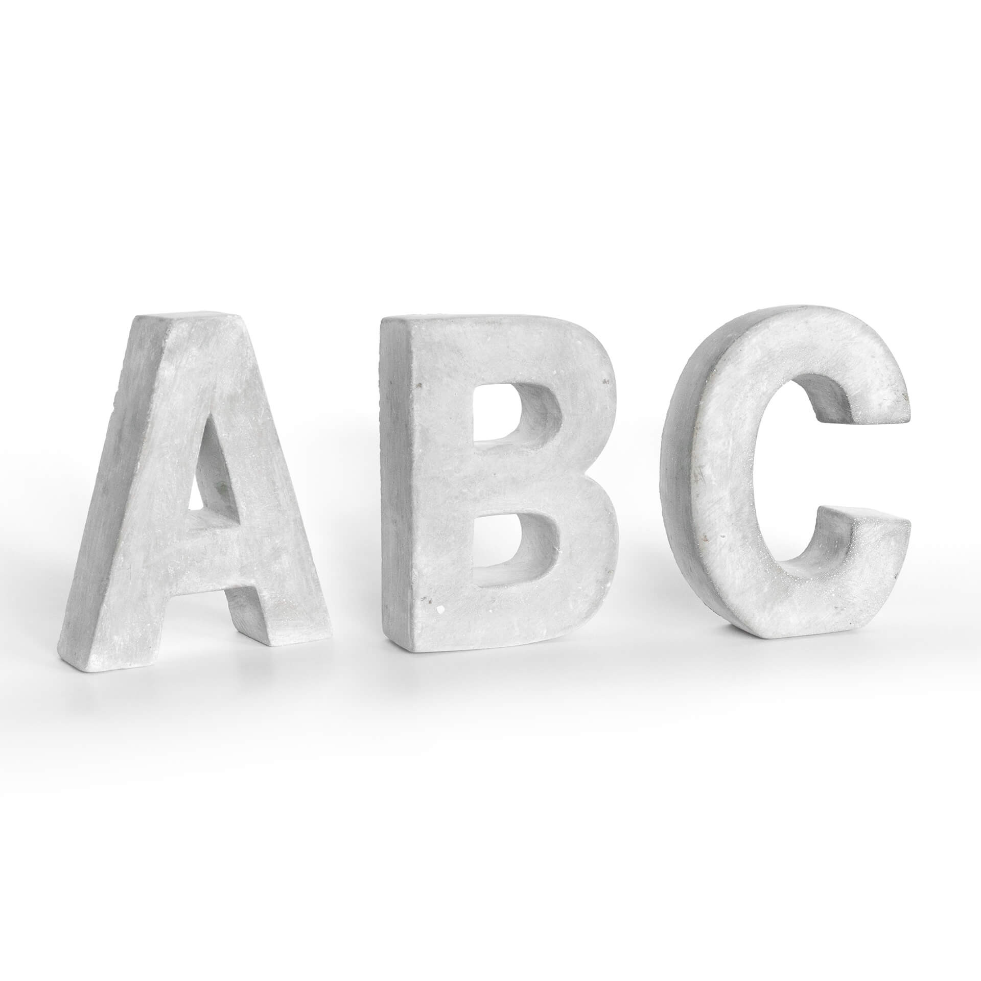 Lettres décoratives en béton - Lettres de l'alphabet (unitaire)