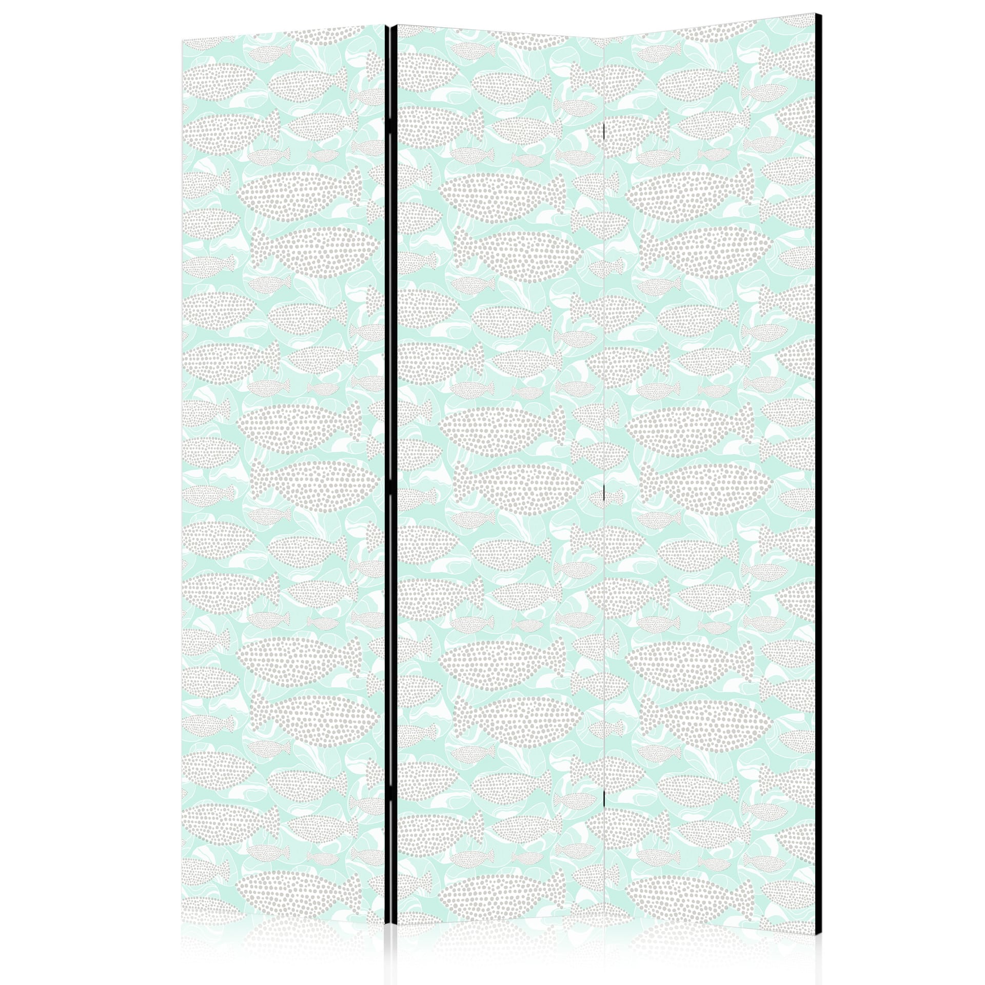 Paravent, Raumteiler freistehend, Trennwand - Minimalist Fish