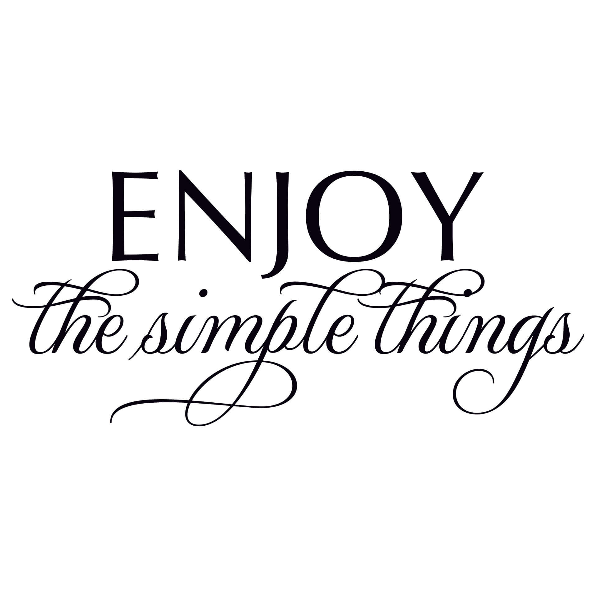 Adesivo murale - Enjoy the simple things