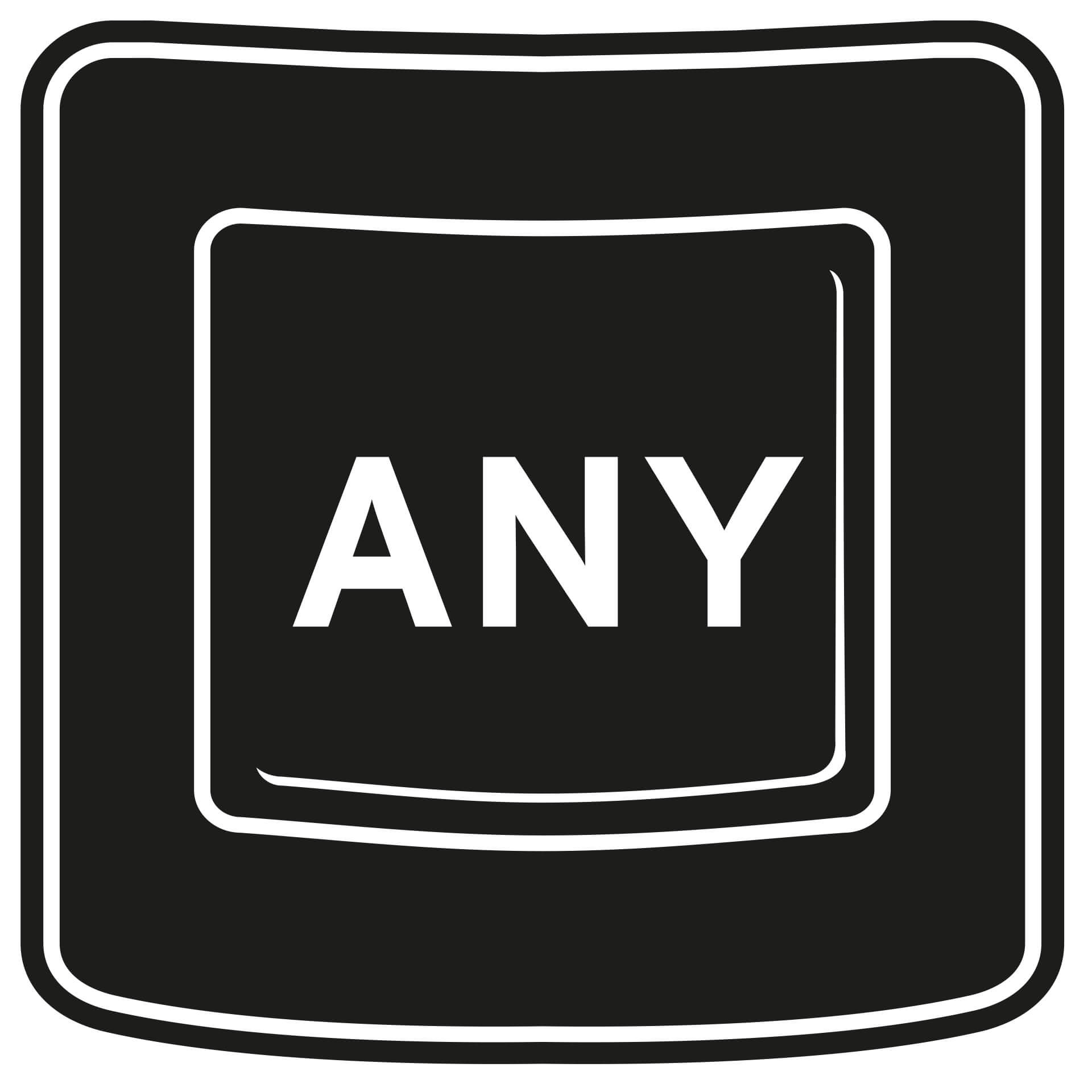 Muursticker Any Key