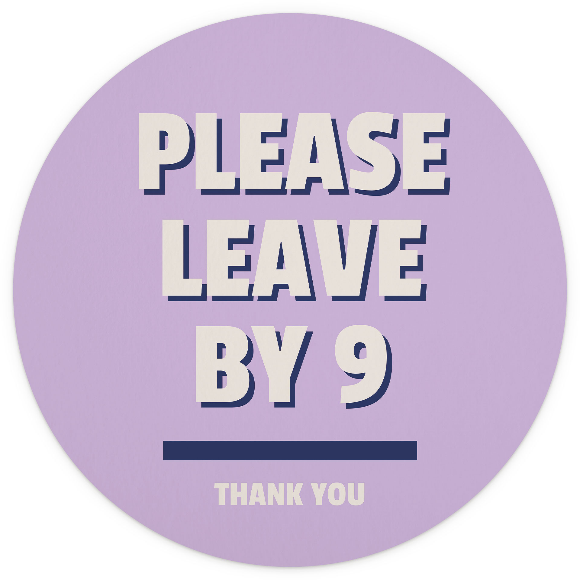 Behangcirkel Please leave by 9 - Fritsch - vliesbehang/zelfklevend vliesbehang