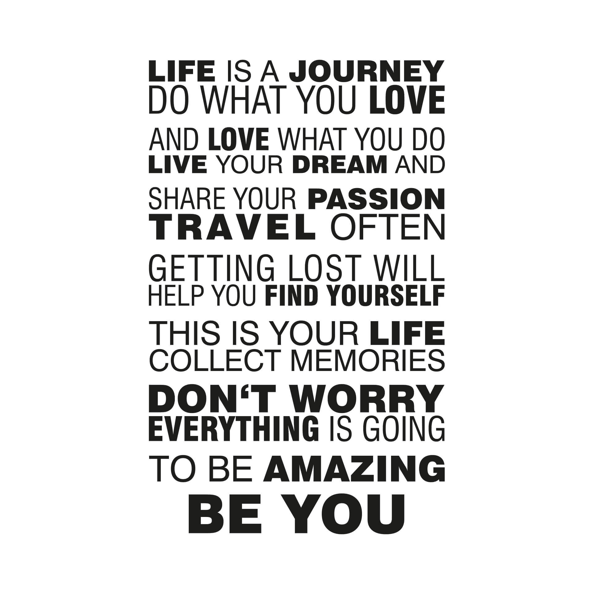 Adesivo per scale Life is a Journey...
