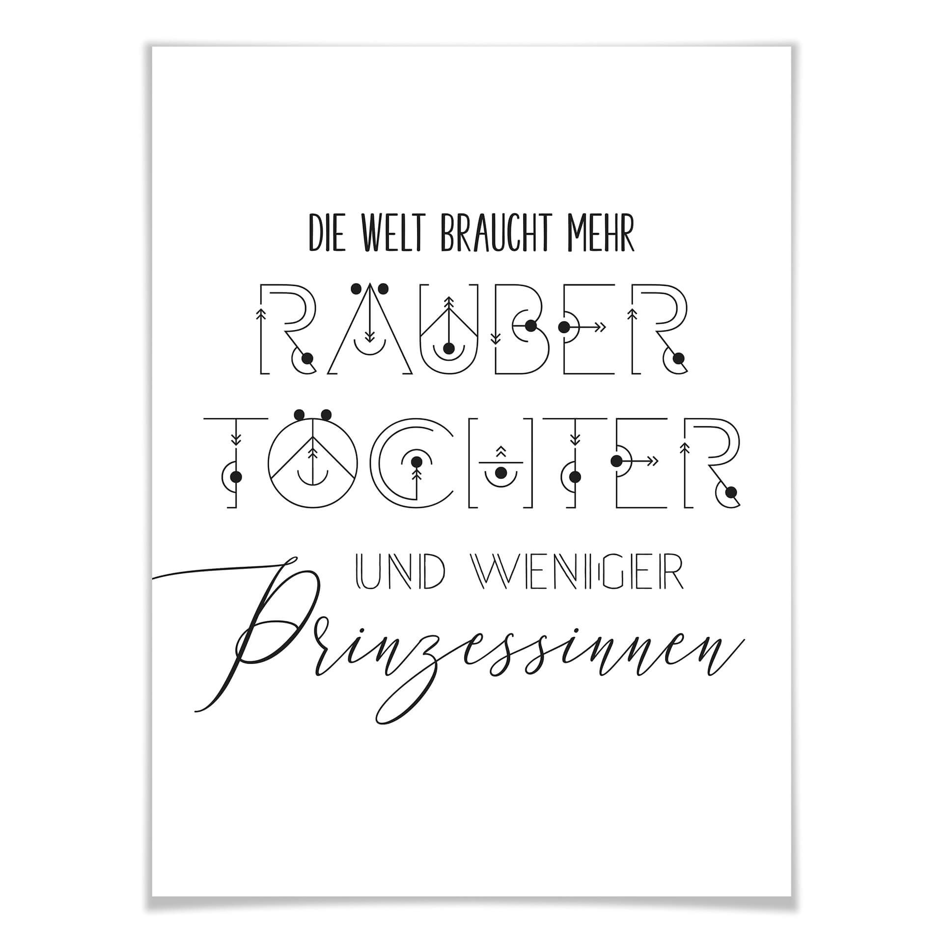 Poster Die Welt braucht mehr Räubertöchter
