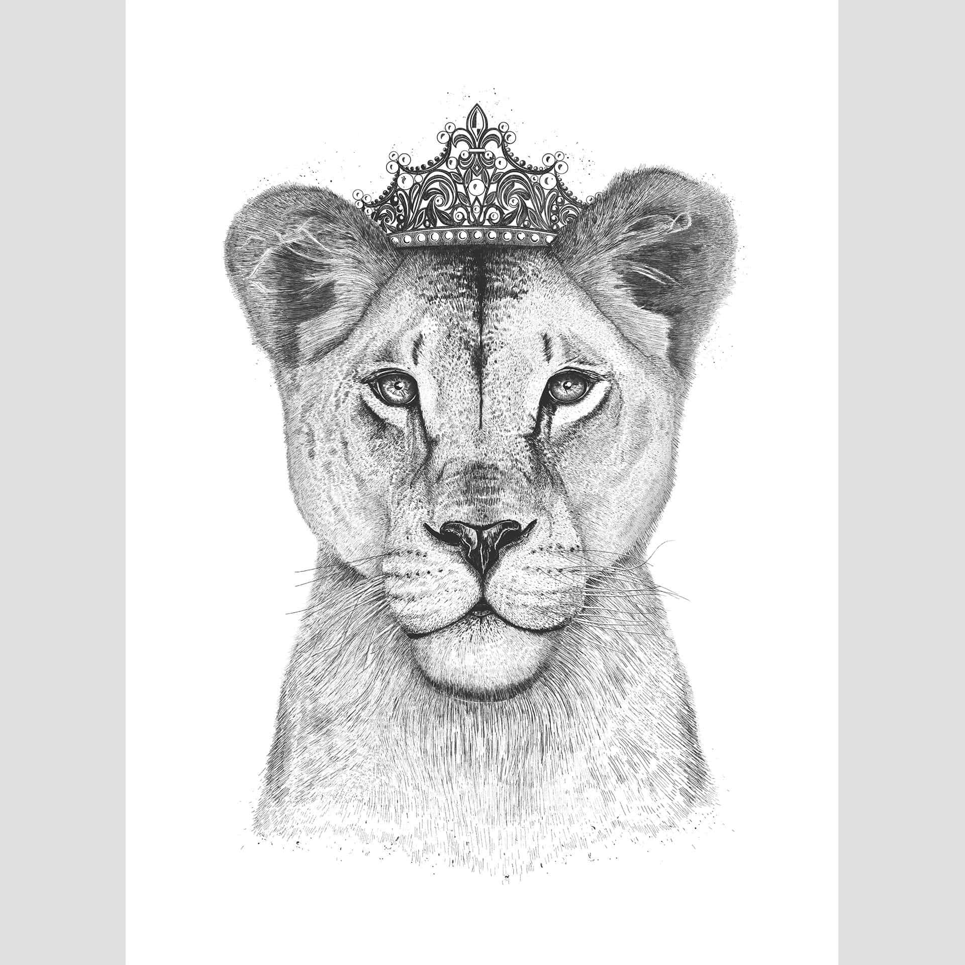 Fotobehang Korenkova - The Lioness Queen