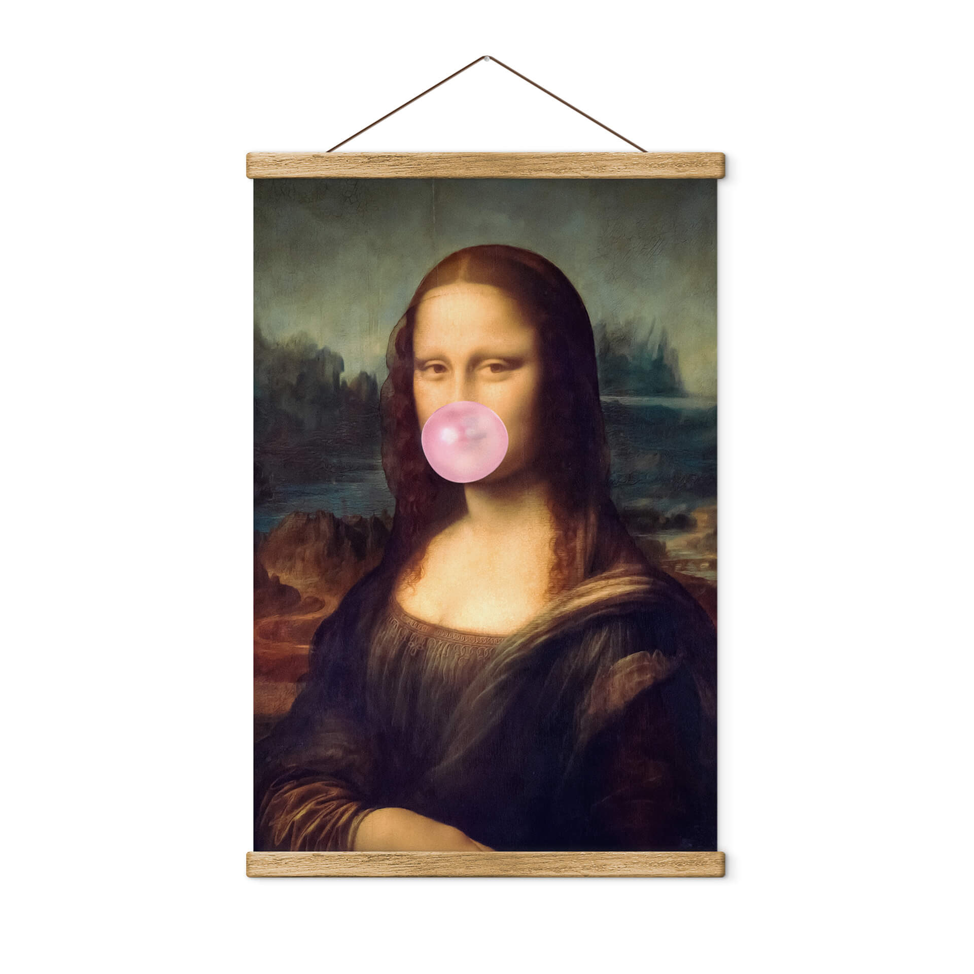 Obraz z tkaniny Taudalpoi - Mona Lisa z gumą do żucia
