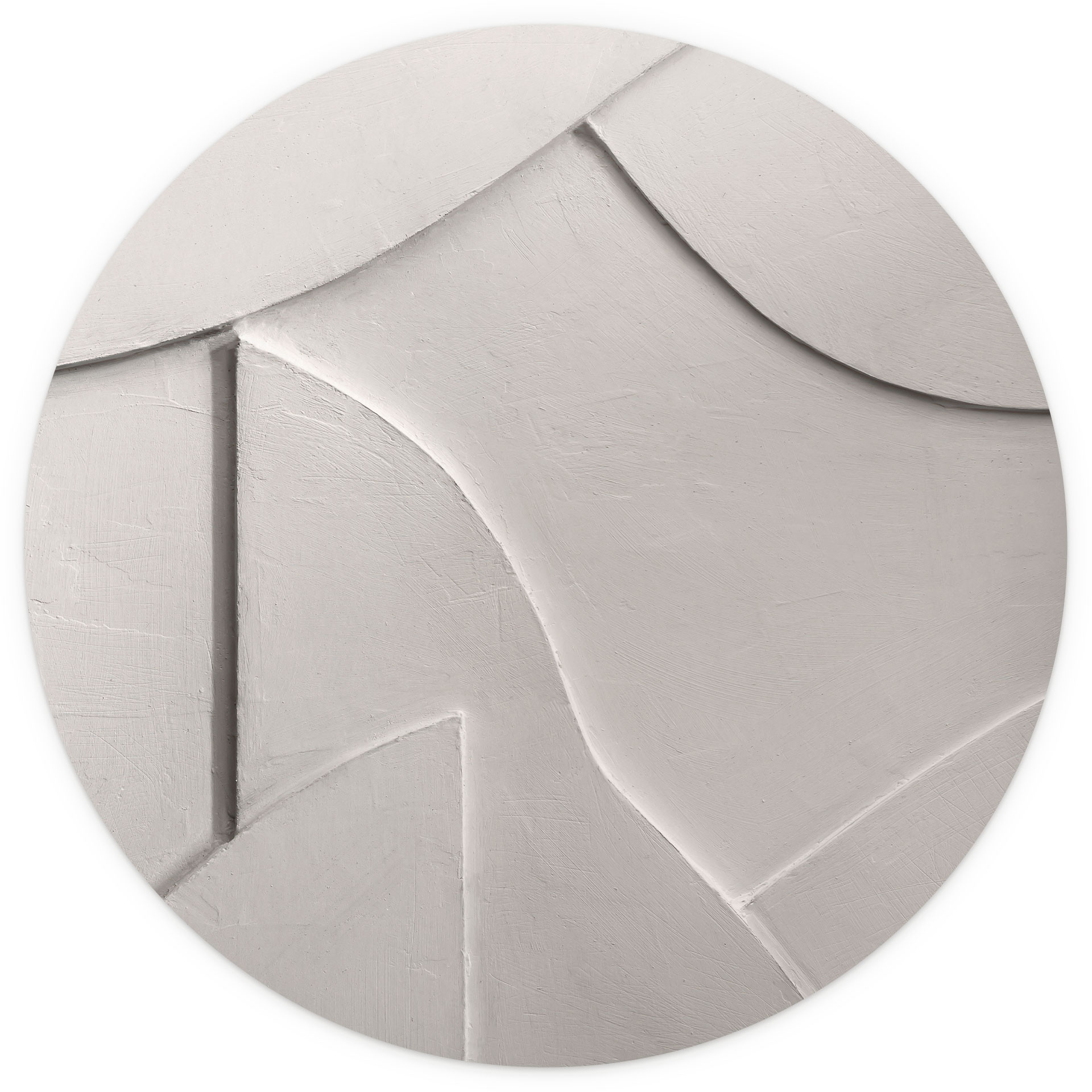 Muurschildering Abstracte structuren in zacht beige - Böhmer - Rond - vliesbehang/zelfklevend vliesb
