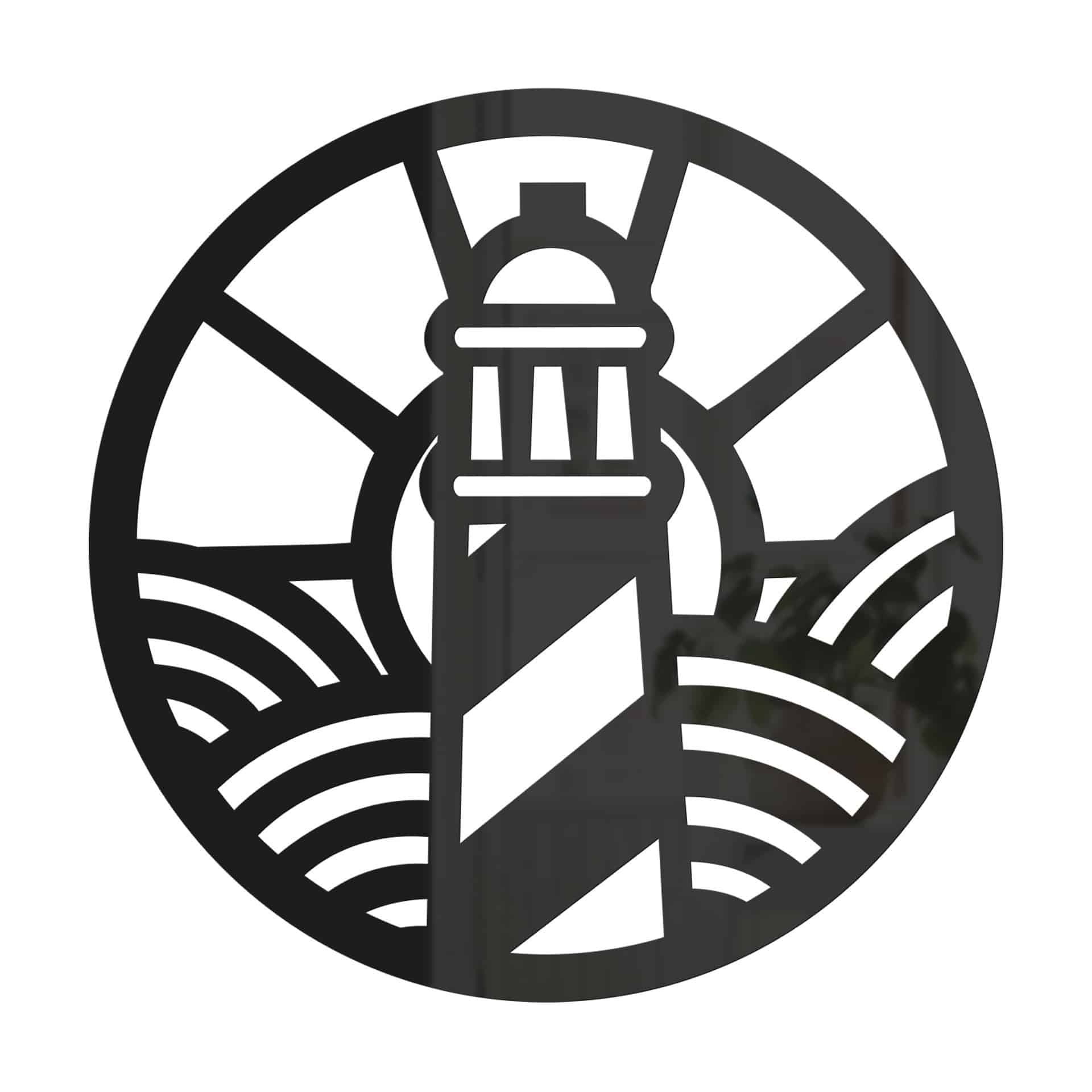 Dekoracja akrylowa morska - Latarnia morska - okrągła