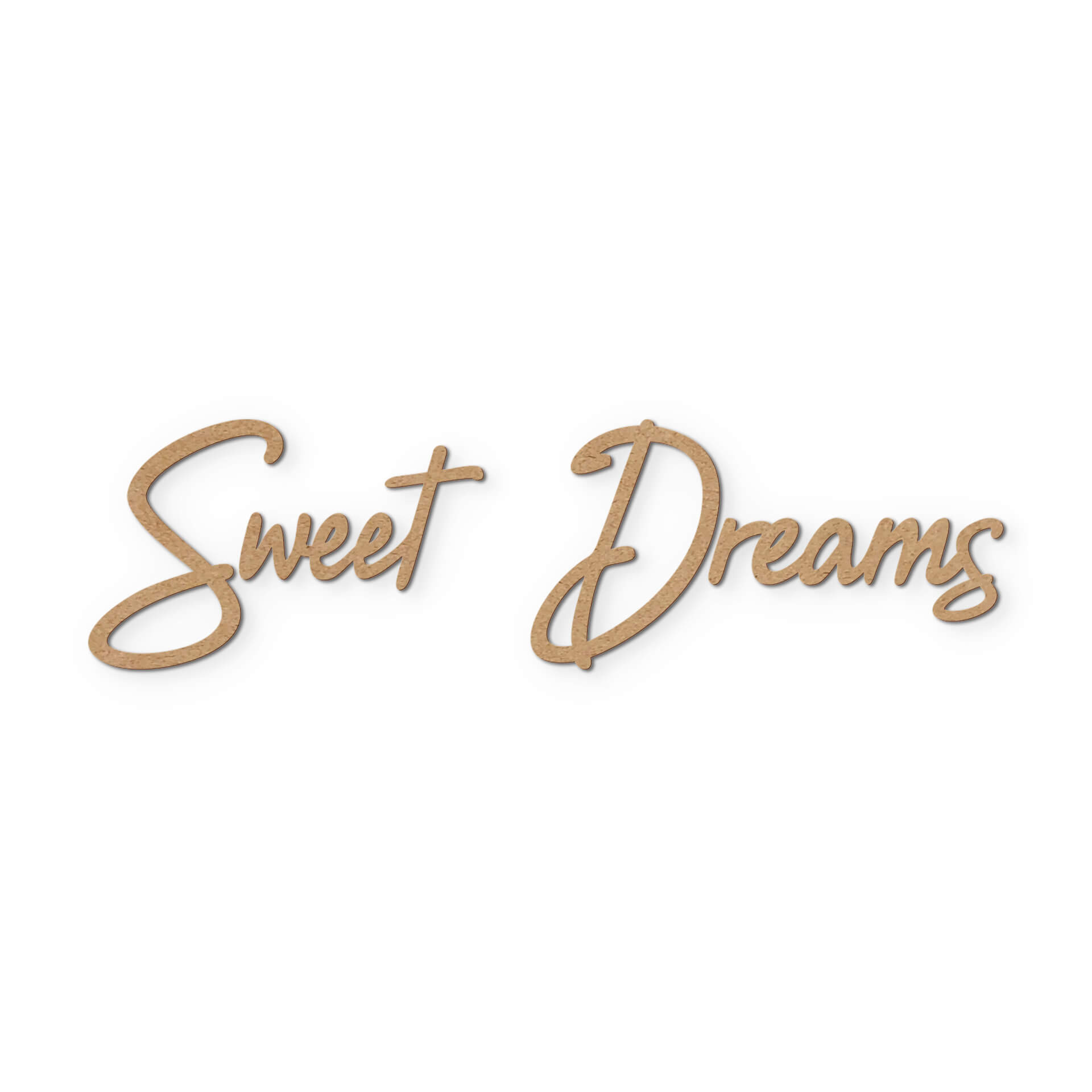 dekoracyjny napis 3D "Sweet Dreams" - wzór z drewna MDF do nowoczesnego projektowania ścian