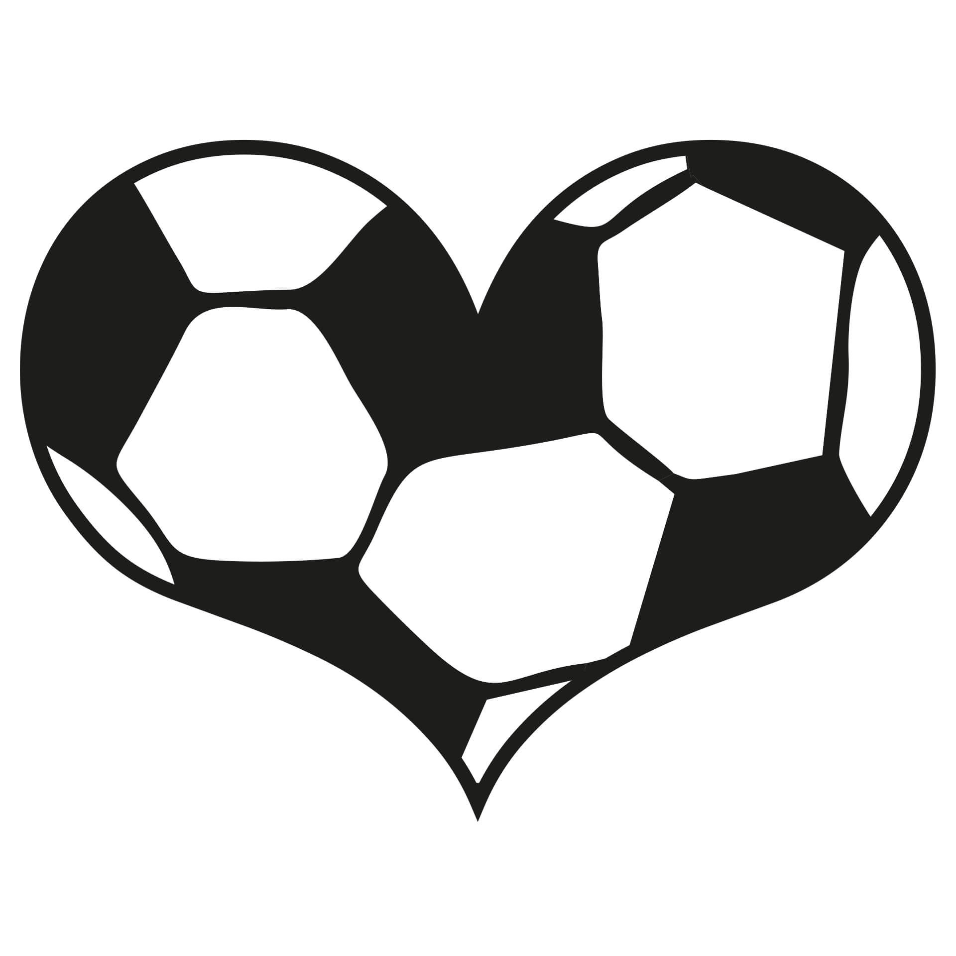 Wandtattoo Fußball Herz