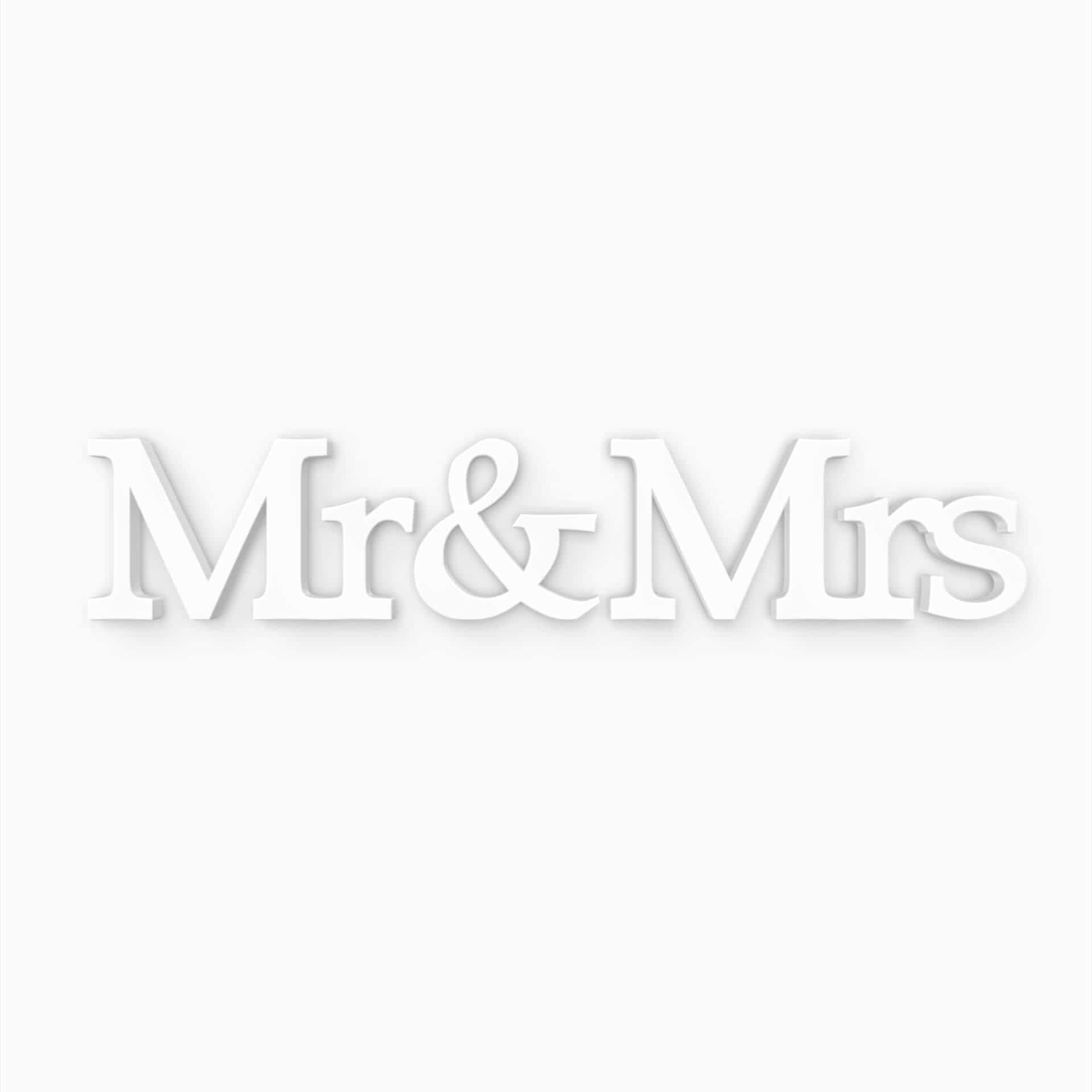 Litery ozdobne 3D Mr & Mrs -Serife-