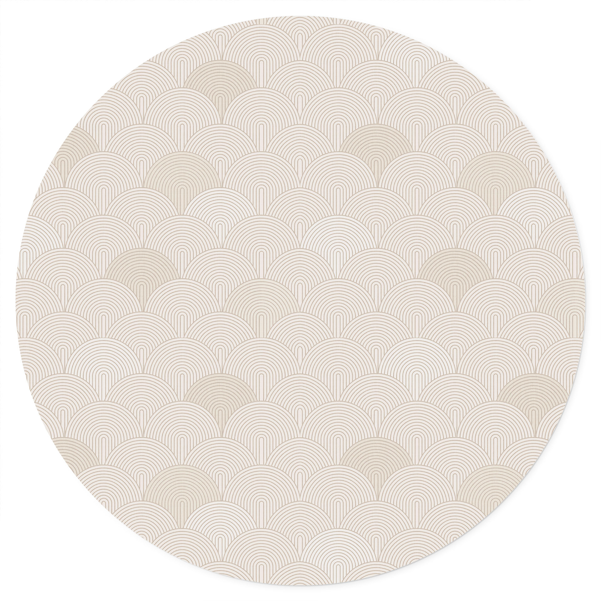 Naklejka na ścianę Abstrakcyjne półkola w delikatnym beżu - Bloomery Decor - Round