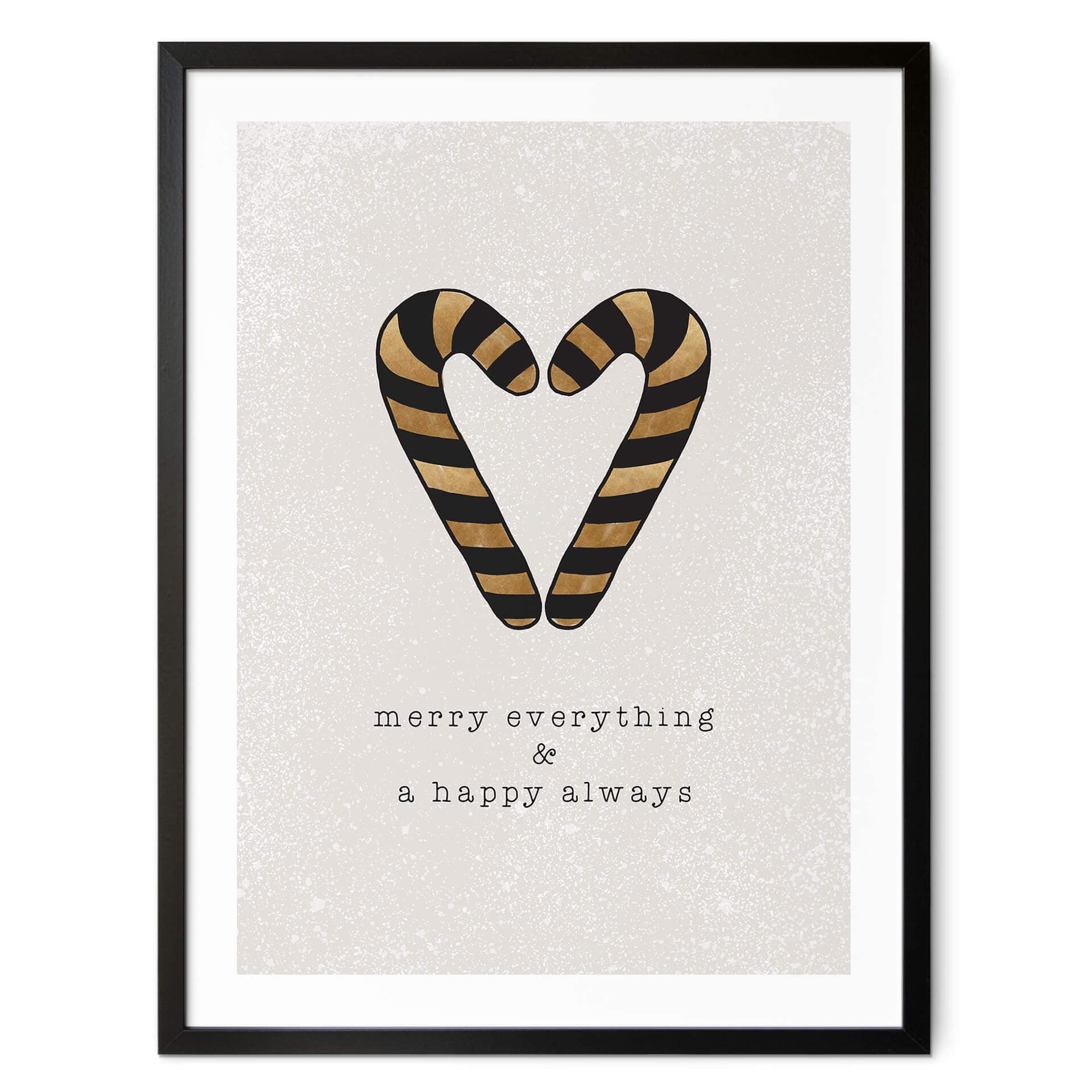 Plakat świąteczny - Candy canes Merry Everything & Happy Always - Orara Studio
