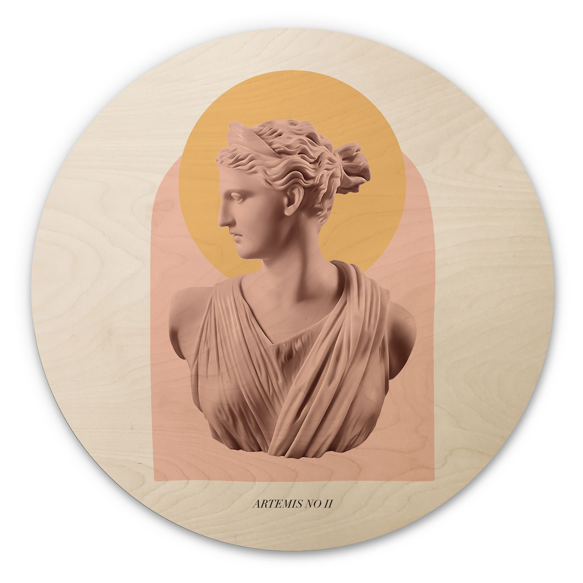 Stampa su legno Statua della dea Artemide - Grace Digital Art