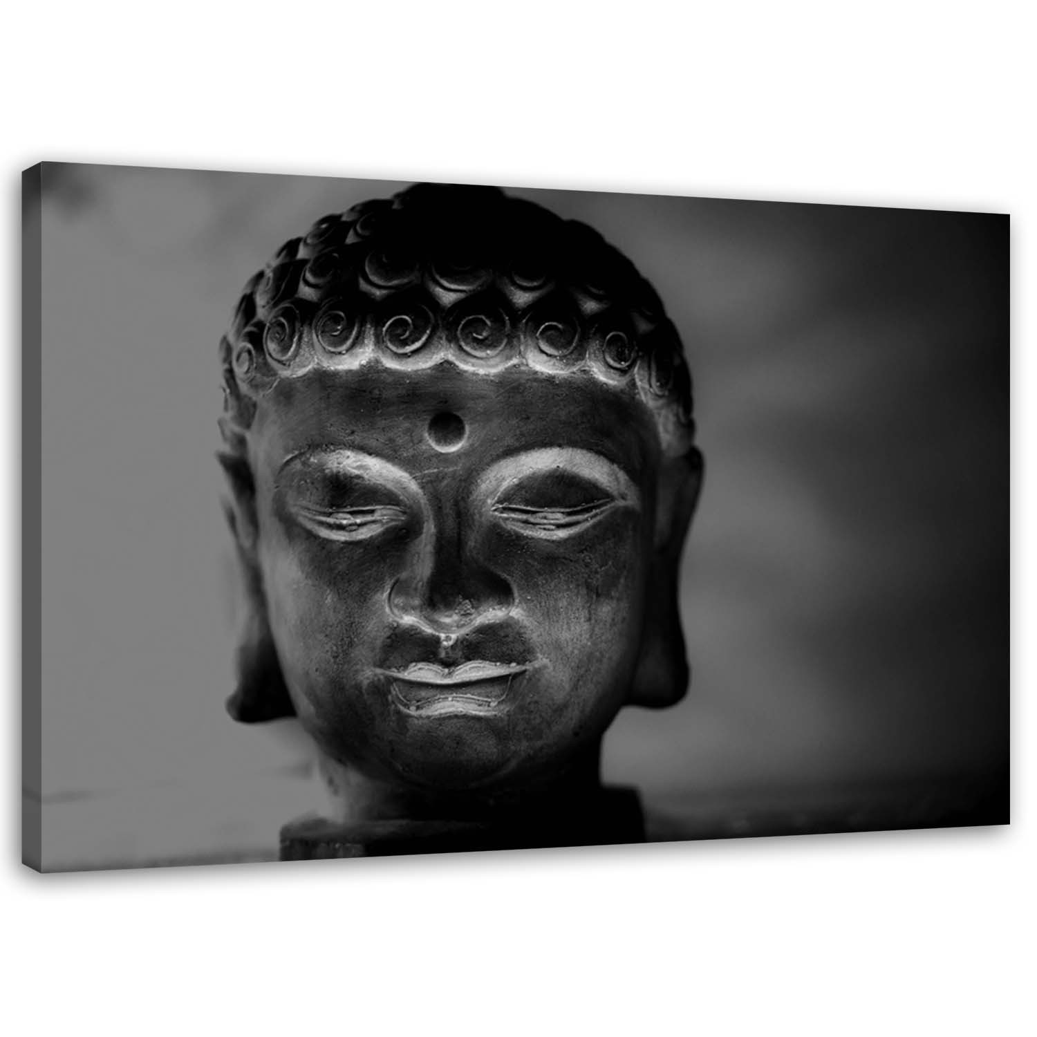 Canvasbillede, Buddha hoved Feng Shui
