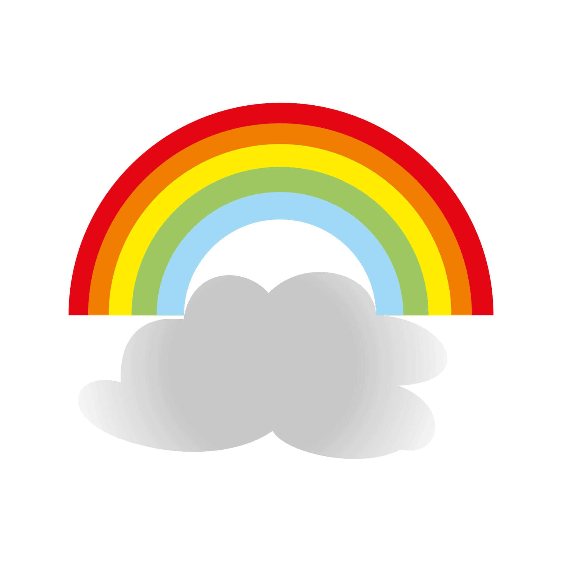 Wandtattoo Regenbogen mit Wolke