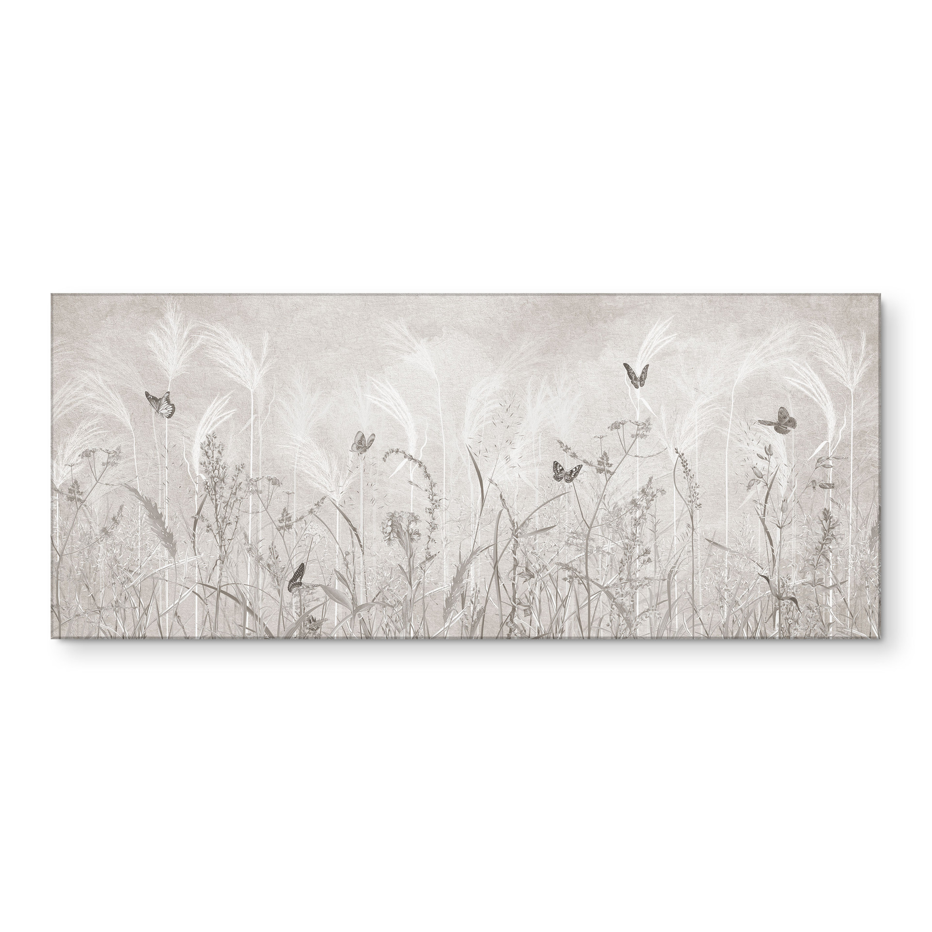 Keukenachterwand Wilde bloemenweide met vlinders in Scandinavisch design - Ms Tiff