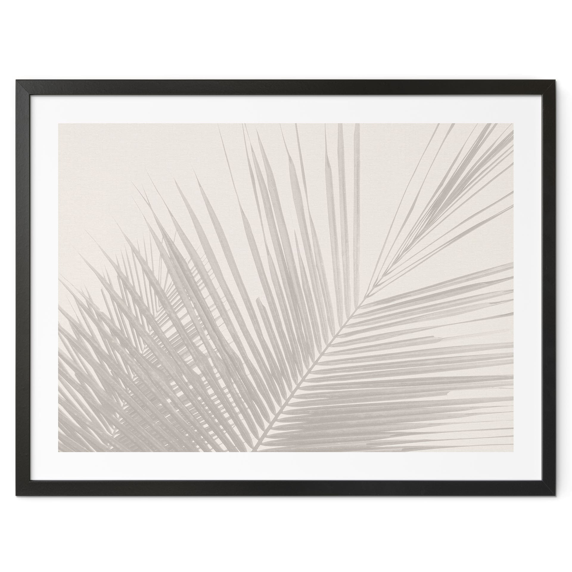 Minimalistyczny Plakat - liście palmy w lnianym stylu - Bloomery Decor