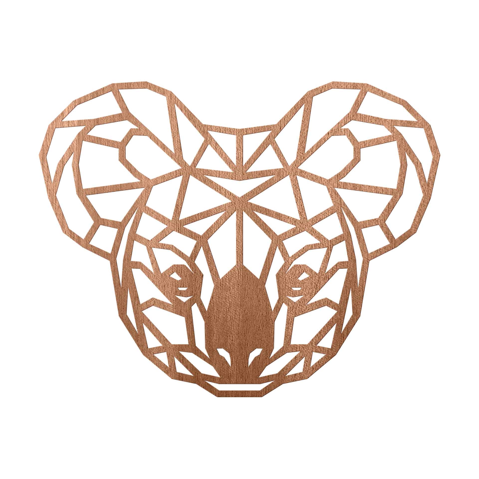 Sztuka drewniana mahoń - Origami Koala