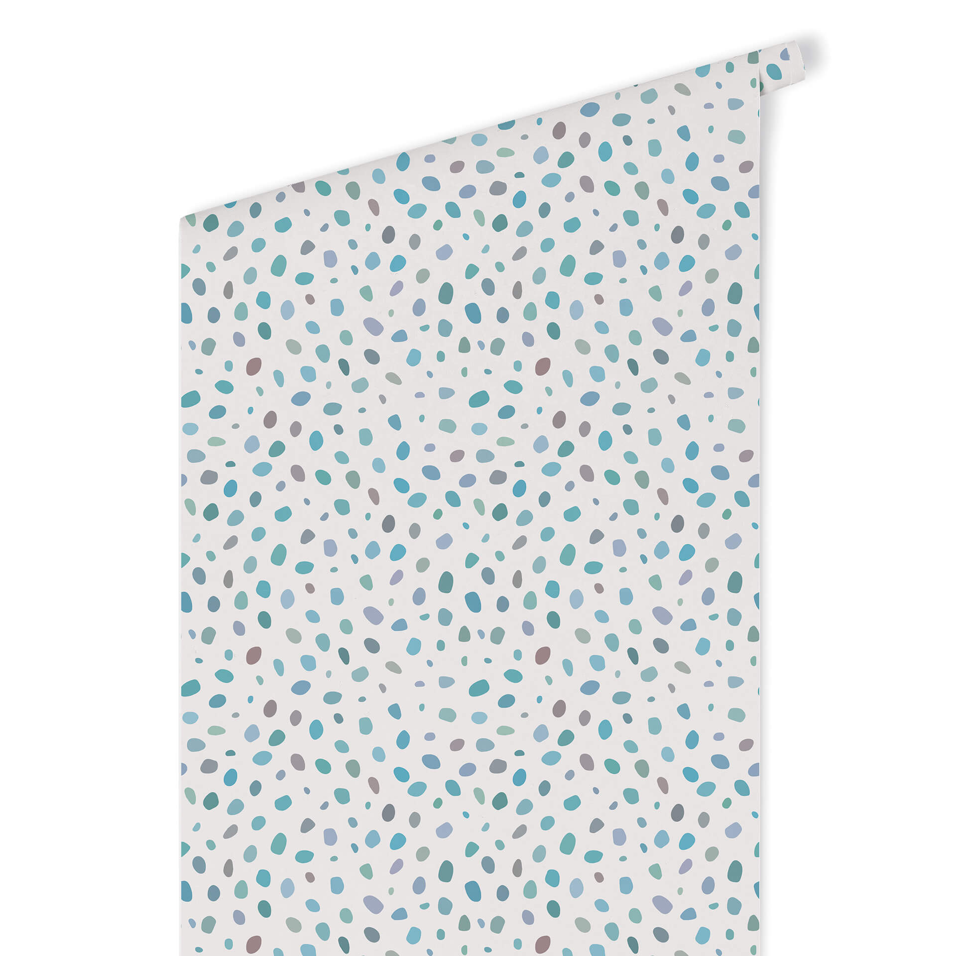 Patroonbehang Bonte Confetti - blauw