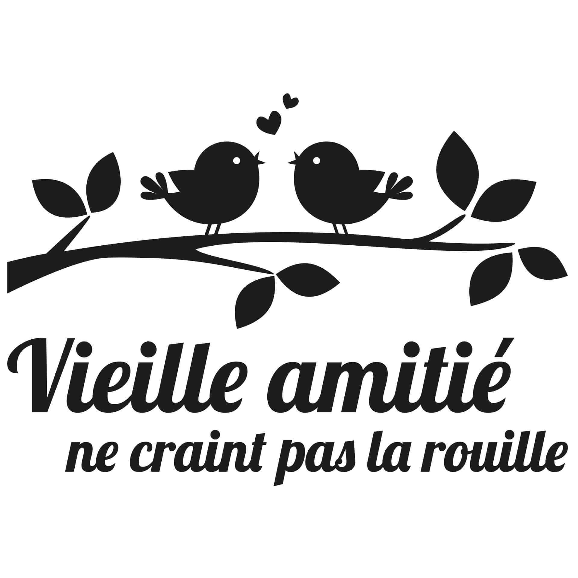 Sticker mural - Vieille amitié ne craint pas la rouille