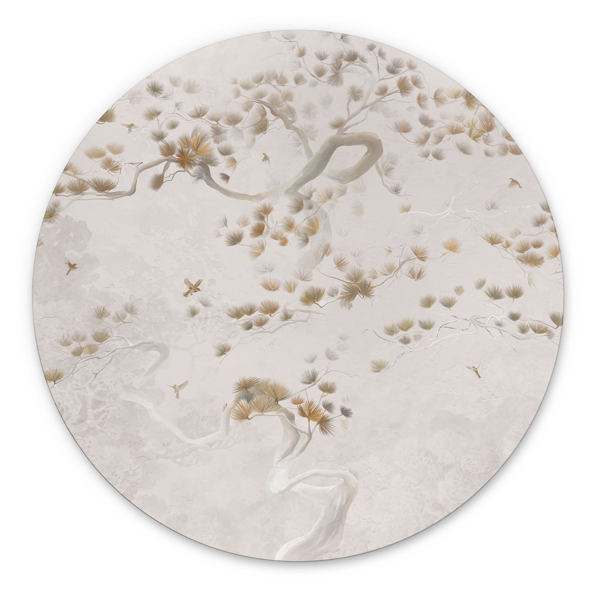 Wanddecoratie Elegant grenen in Aziatische stijl - Ms Tiff - Alu-Dibond Rond
