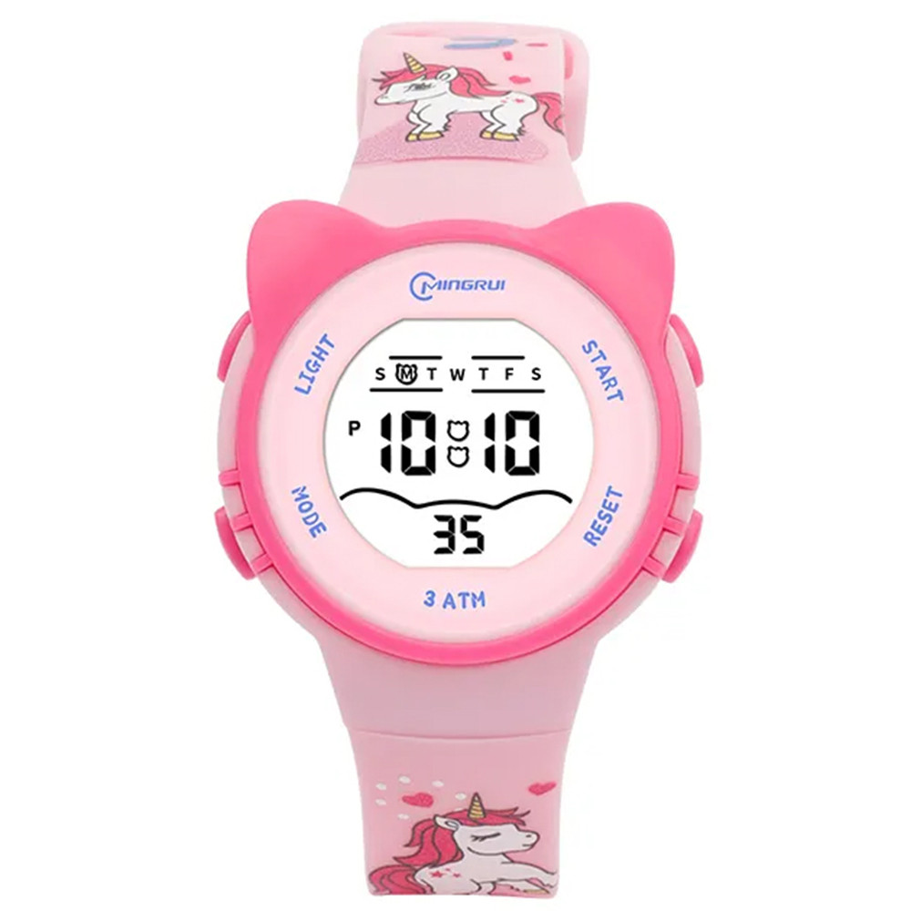 Sport Armbanduhr | Digitale Uhr für Kinder und Jugendliche | Rosa Einhorn