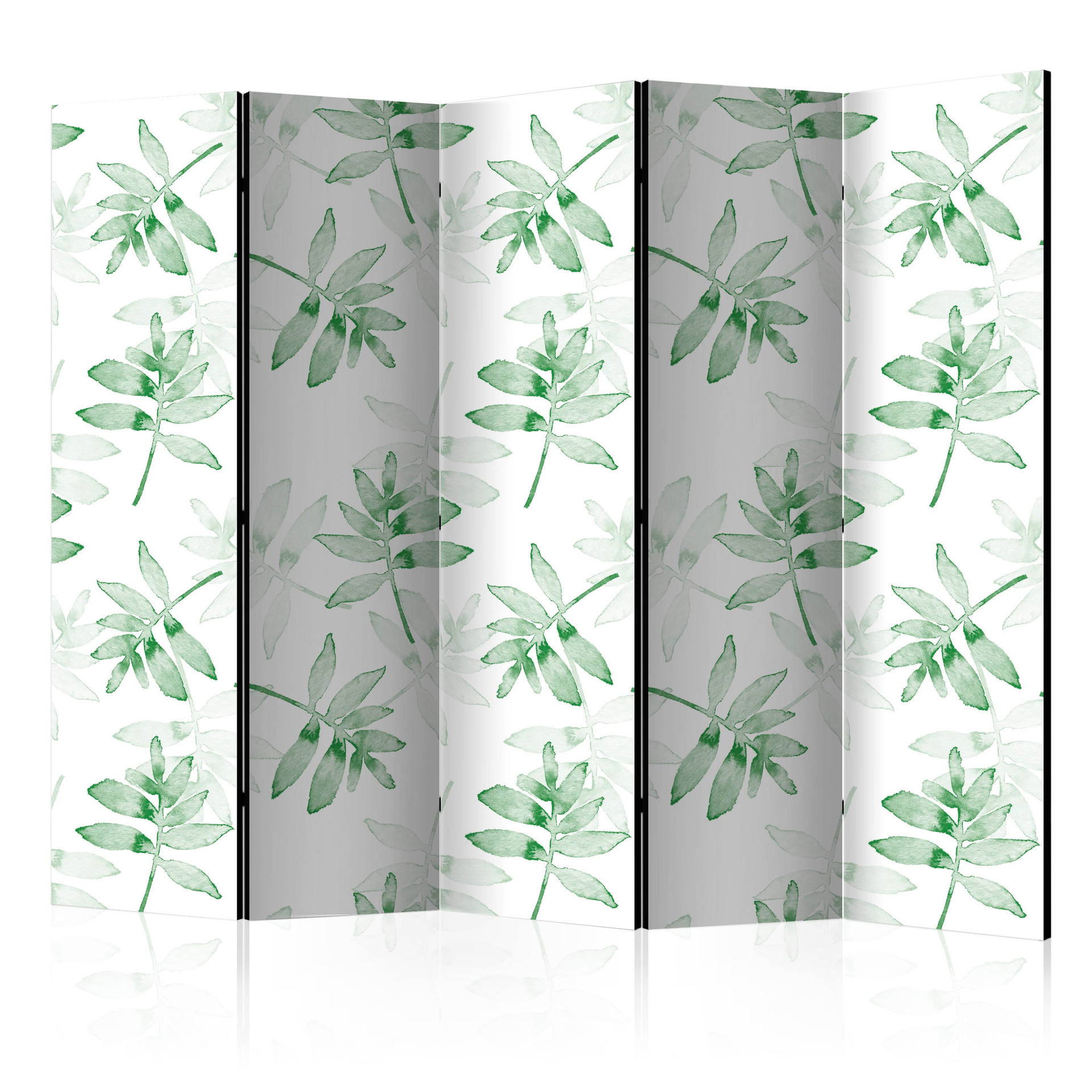Screen room divider - Akvarelgrene, 3-delt