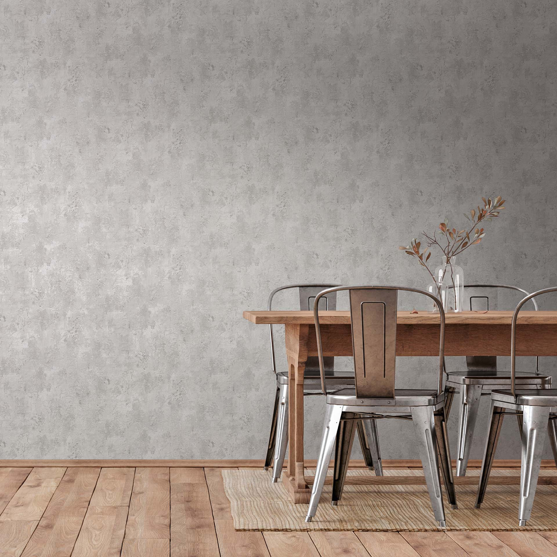 A.S. Création Vliesbehang The BOS - Battle of Style - Beton Look Lichtgrijs, Grijs