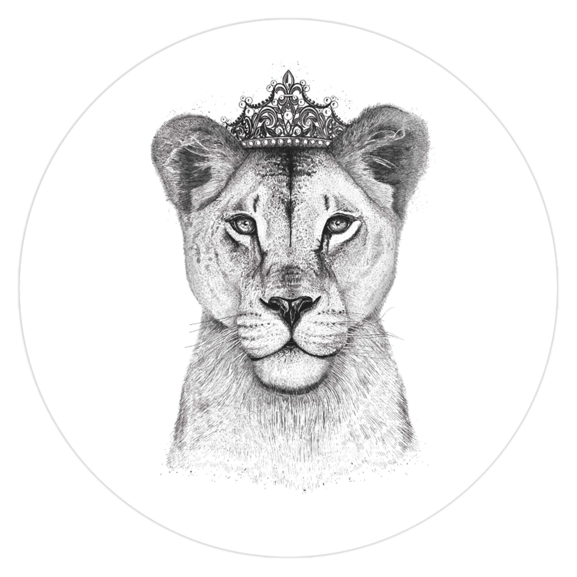 Wandtattoo Korenkova - The Lioness Queen - Rund