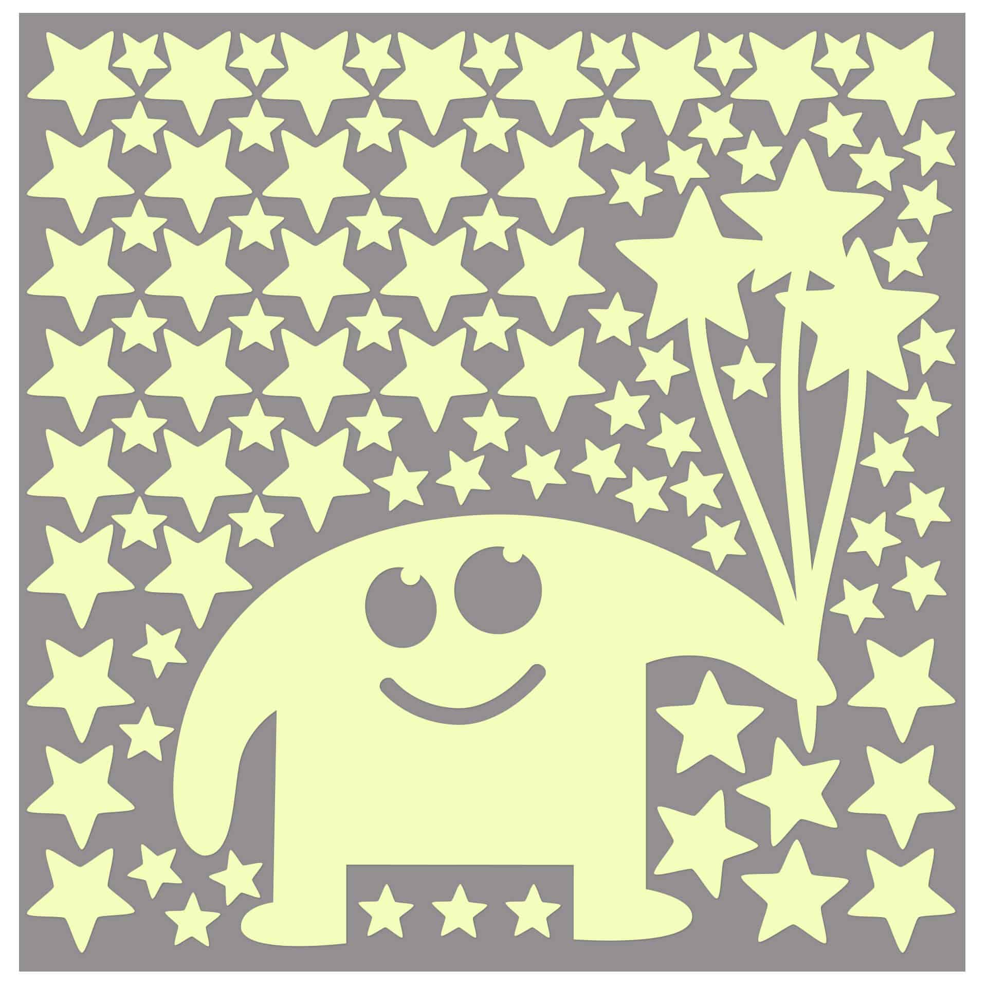 Leuchtsticker Monster