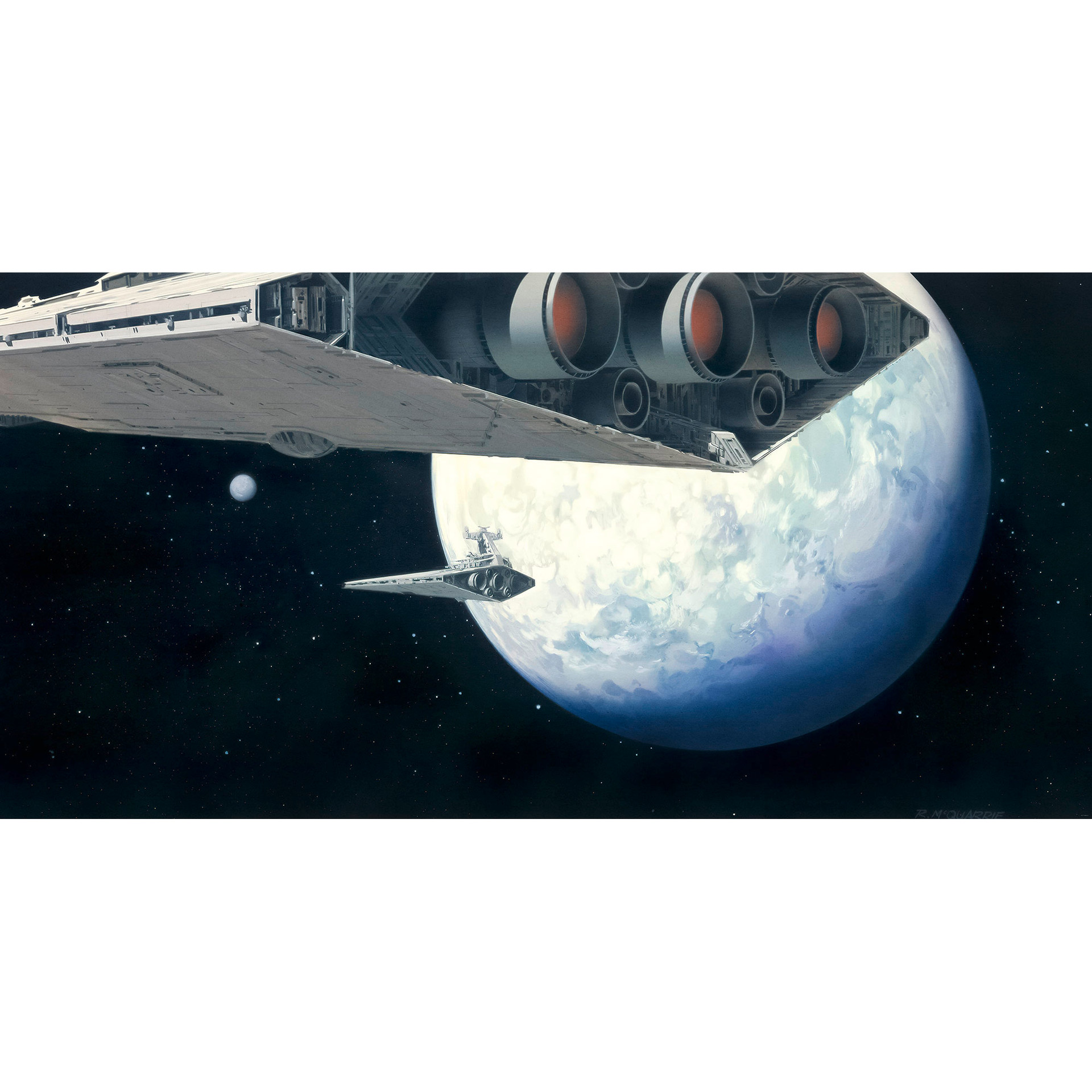 Vlies Fototapete - Star Wars Classic RMQ Stardestroyer - 500 x 250 cm