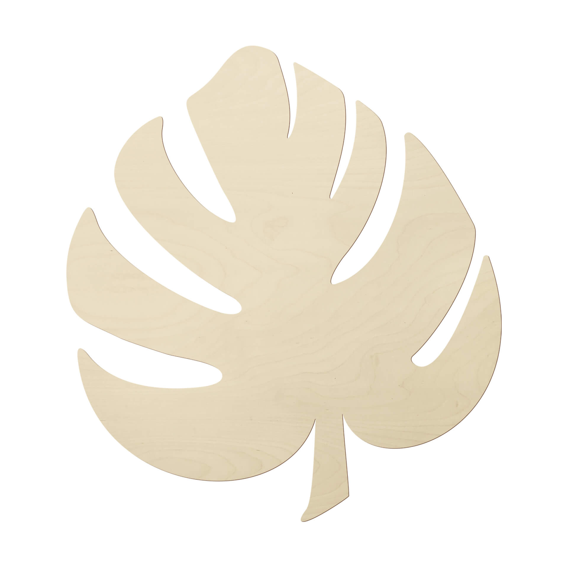 Poplar wood art - Monstera leaf 03