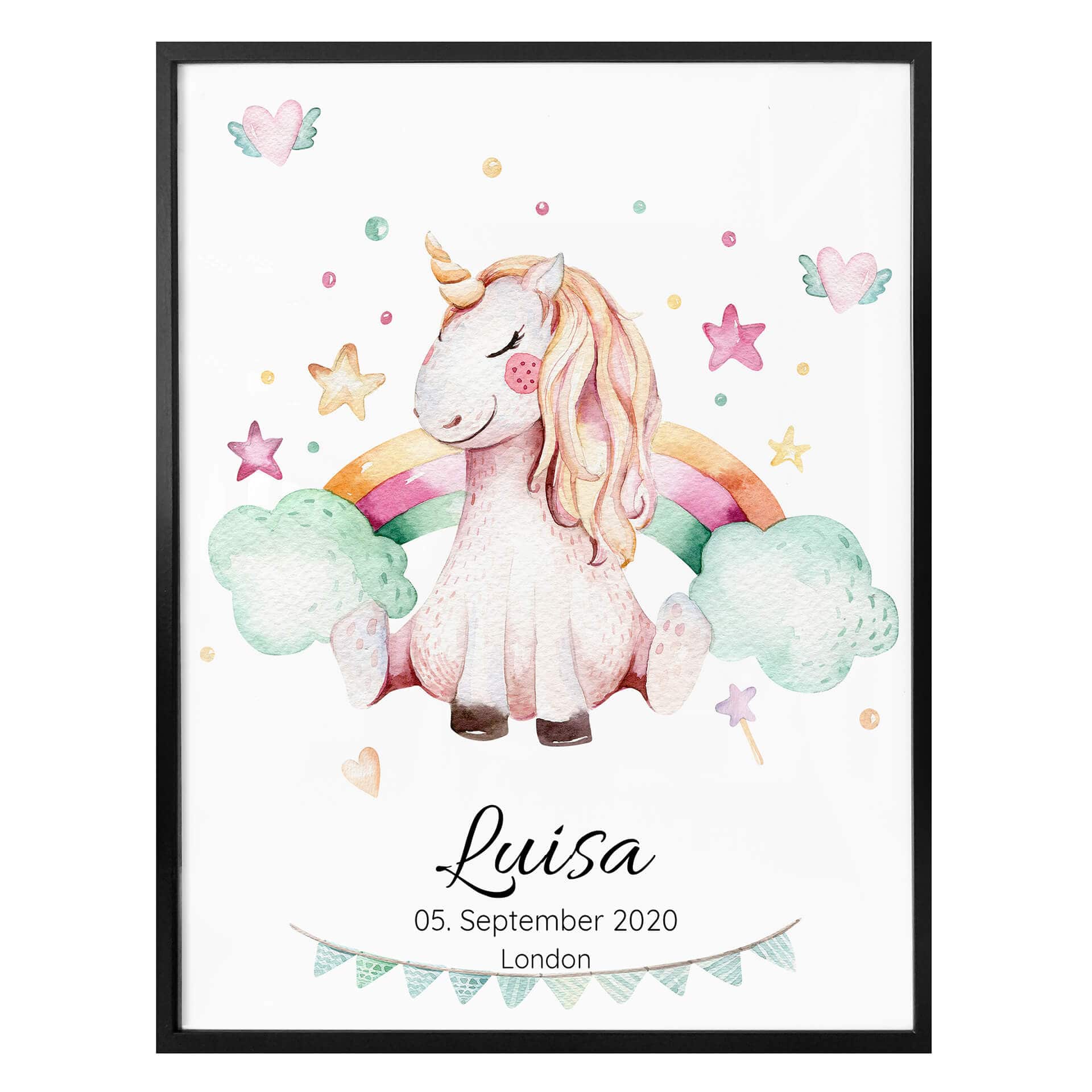 Poster Kvilis - Rêves de licornes + Texte à personnaliser