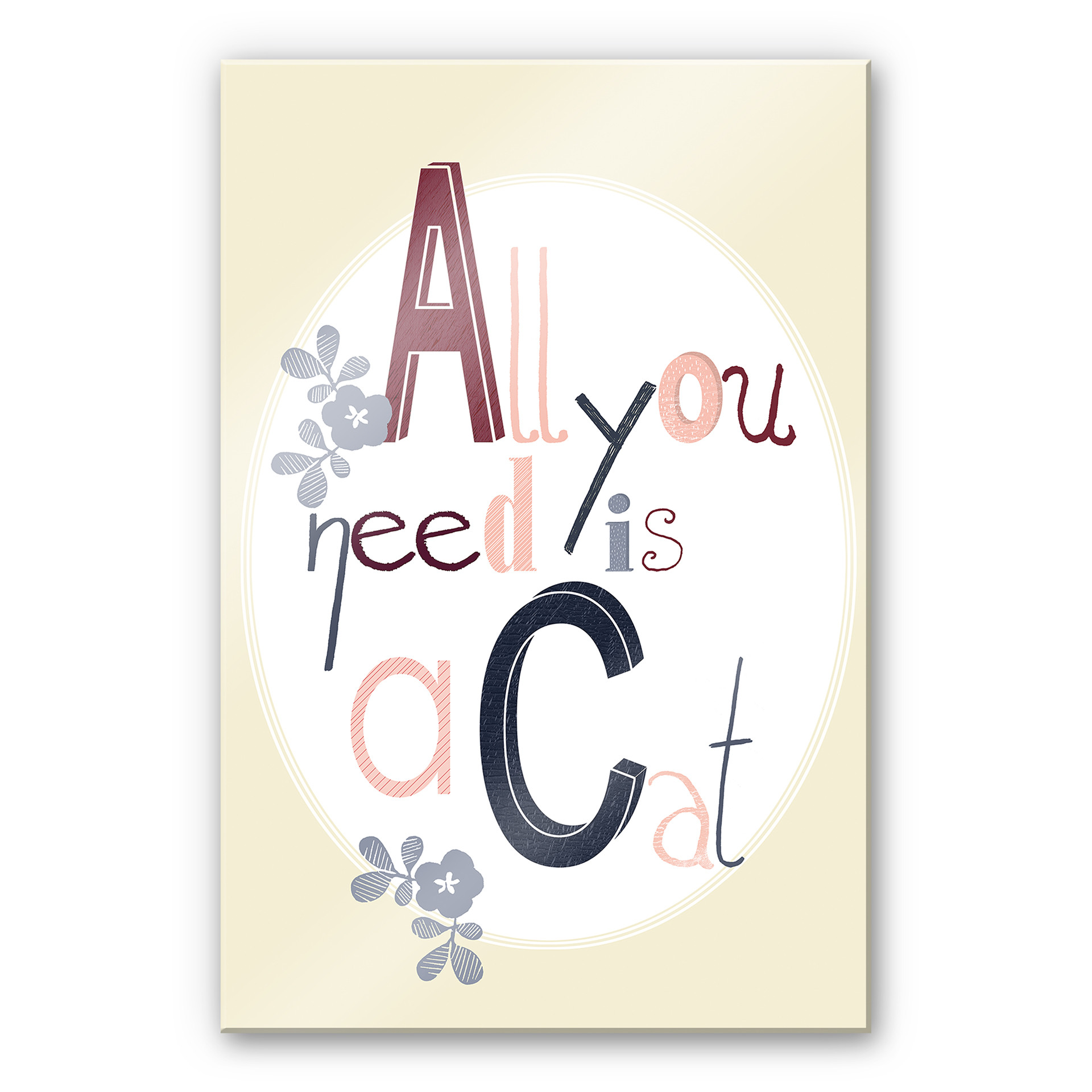 Stampa su vetro acrilico Loske - All you need is a cat