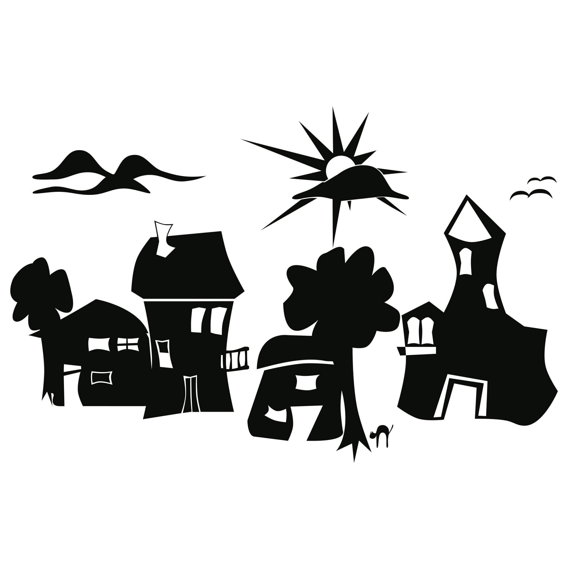 Wandtattoo Skyline Skurril