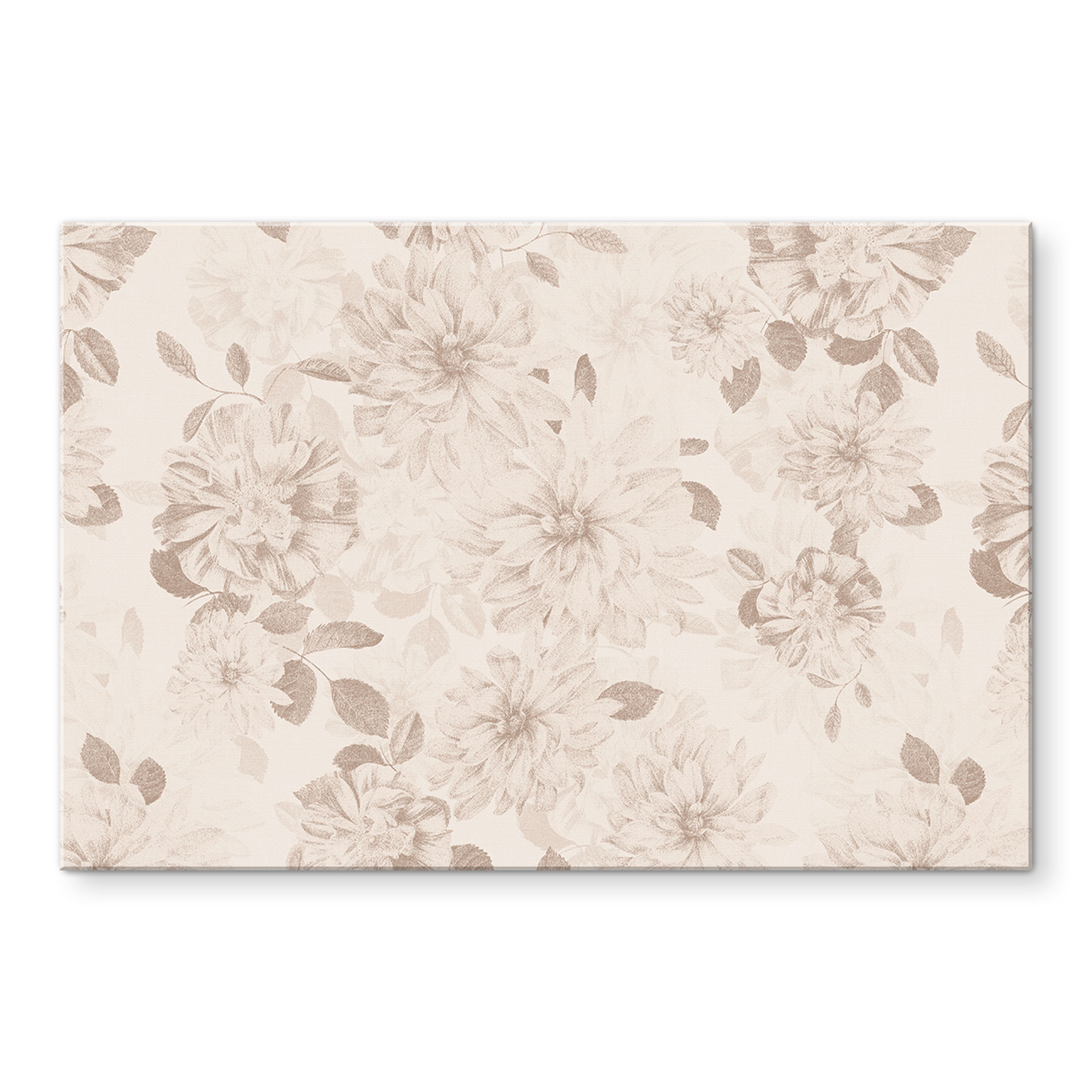 Akrylbillede Dahliaer Shabby Chic Beige - Bloomery Decor