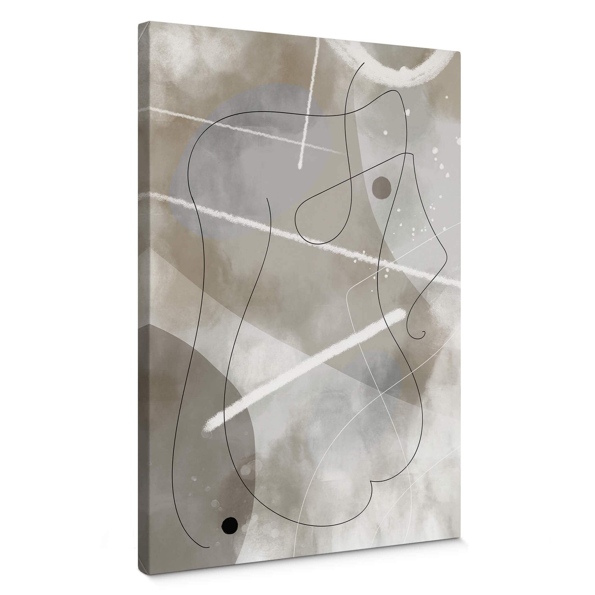 Tableau sur toile 1X Studio - Dessin au trait Silhouette d'une femme - Abstrait et graphique